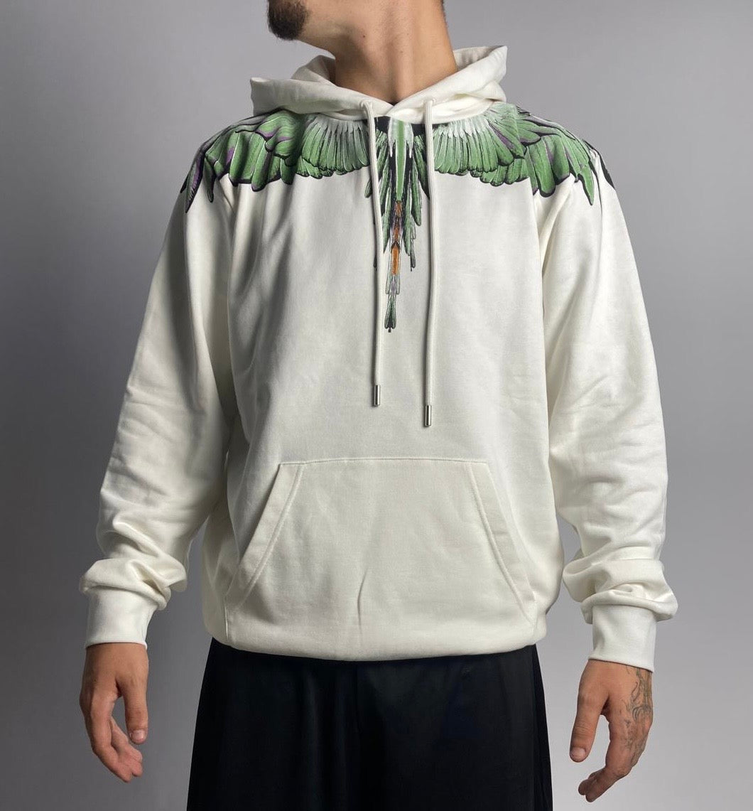 Hoodie Green Wings, White - County Of Milan