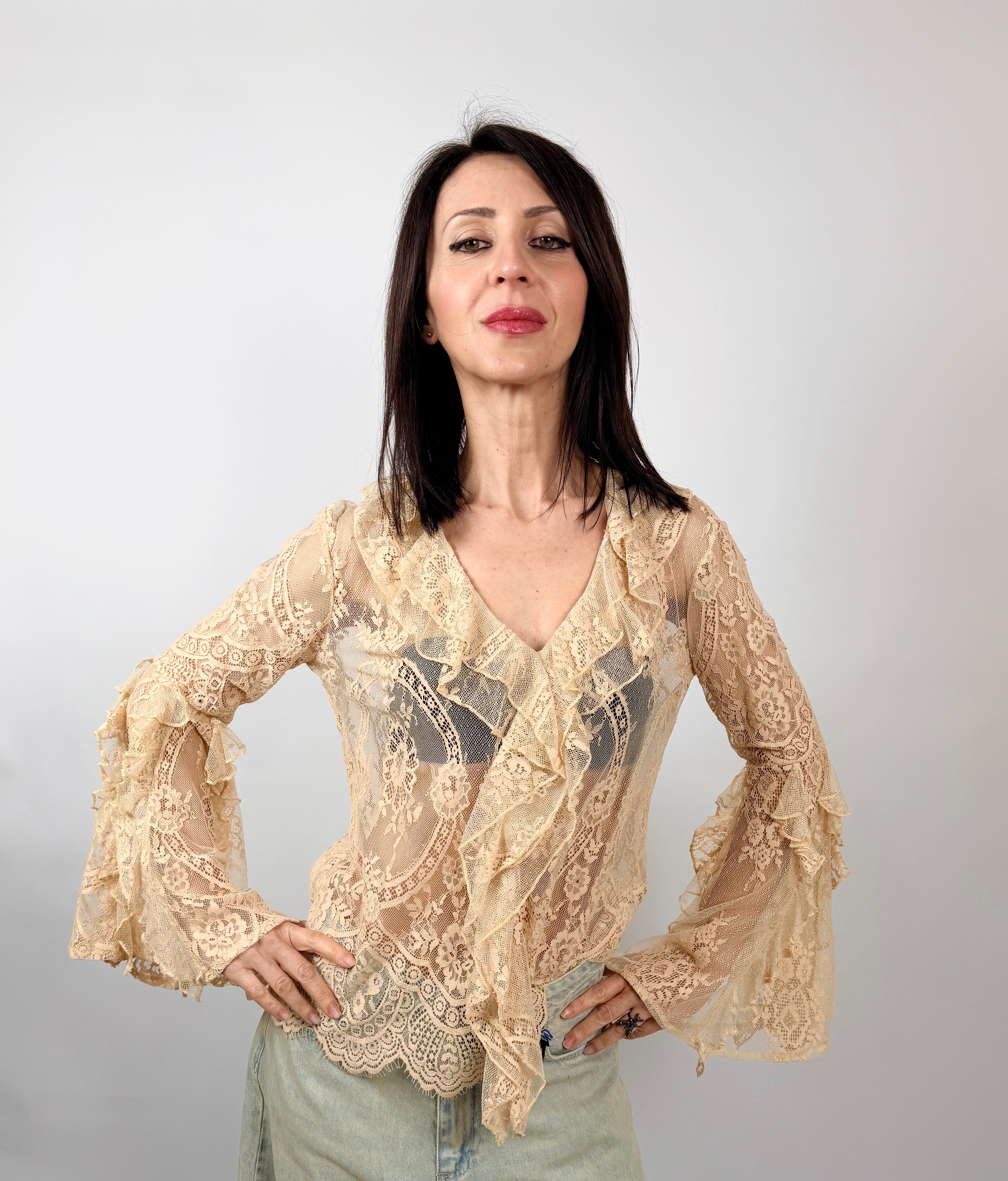 Camicia Pizzo, Nude - Souvenir