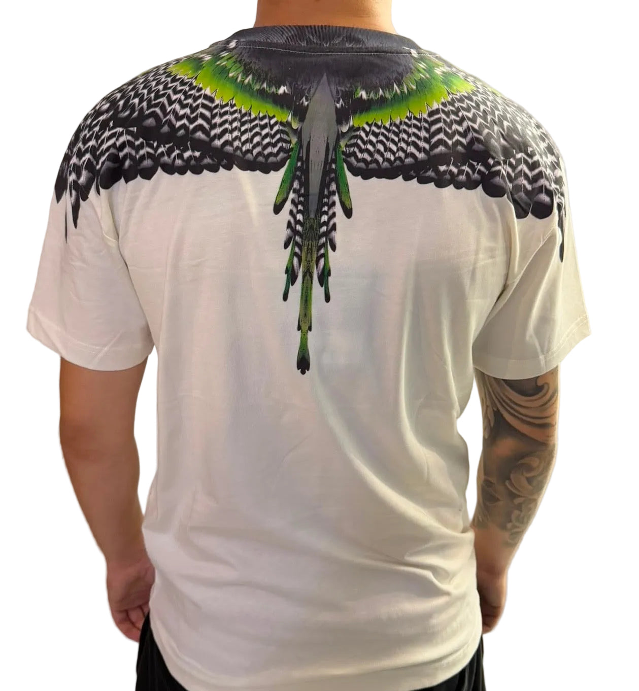 T-shirt Green/Black Wings, Bianco - County of Milan