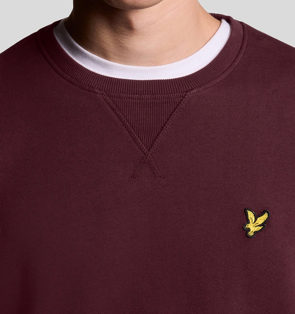 Felpa Girocollo, Burgundy - Lyle&Scott
