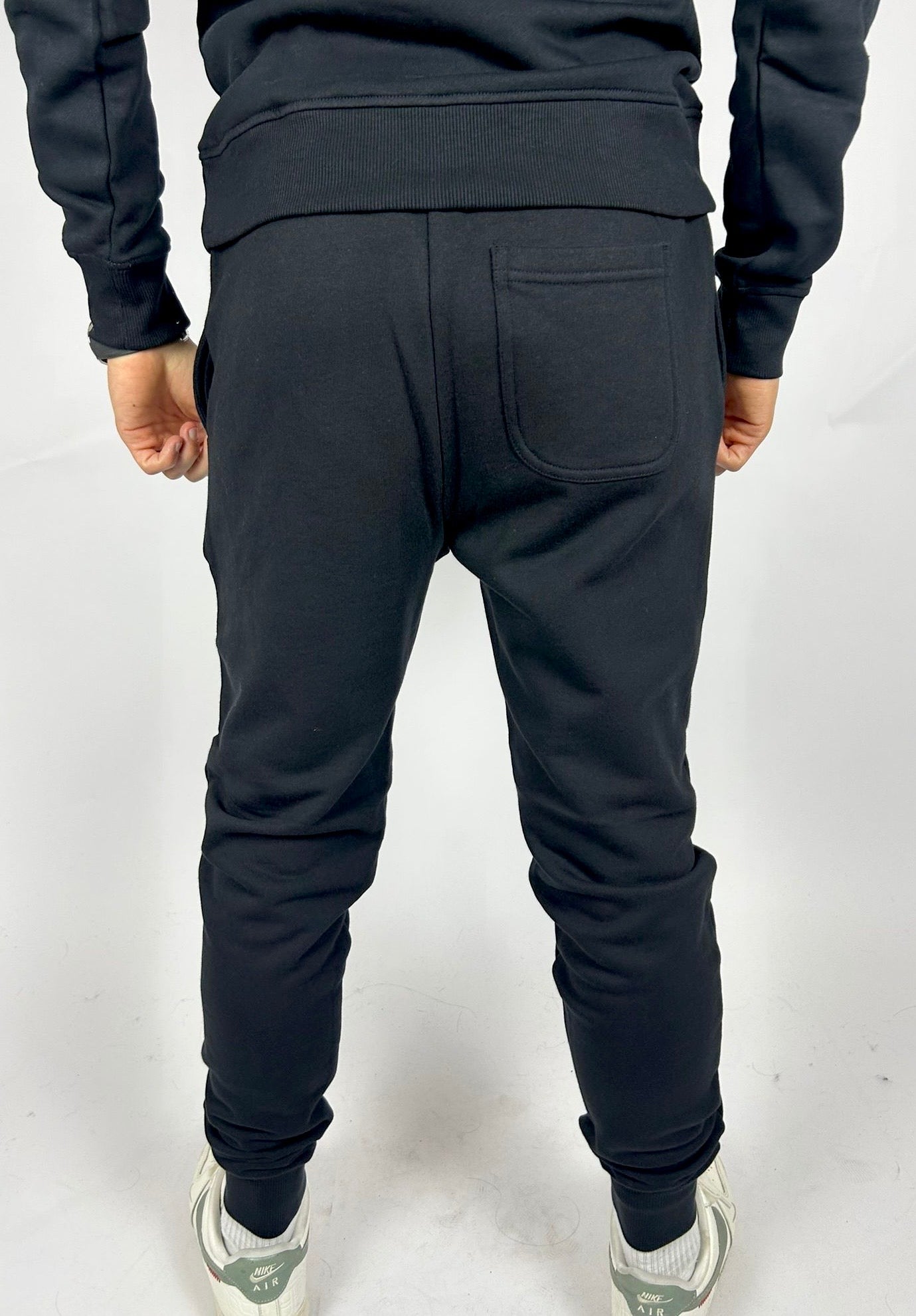 Pantalone Tuta Garzato, Skinny Fit Cotton Joggers , Jet Black - Lyle&Scott