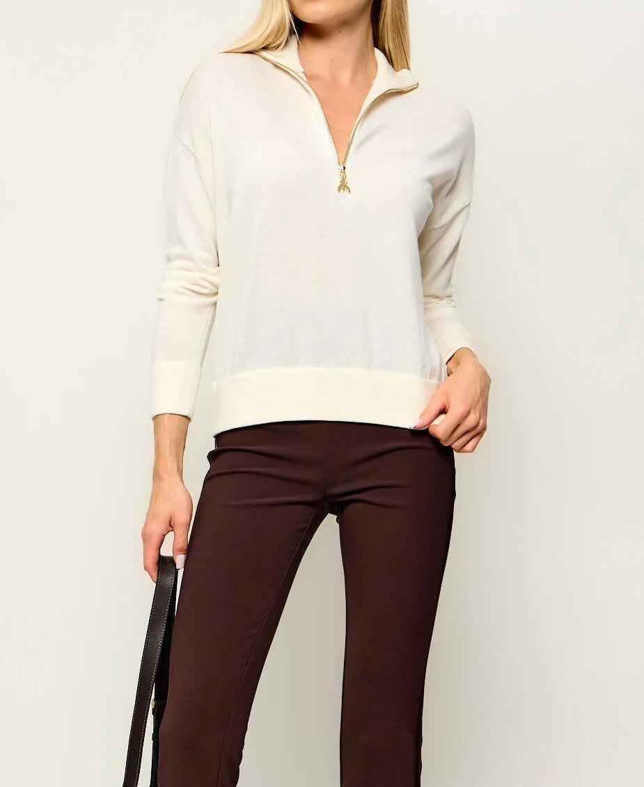 Maglia In Lana Con Zip, Vanilla Ice - Patrizia Pepe