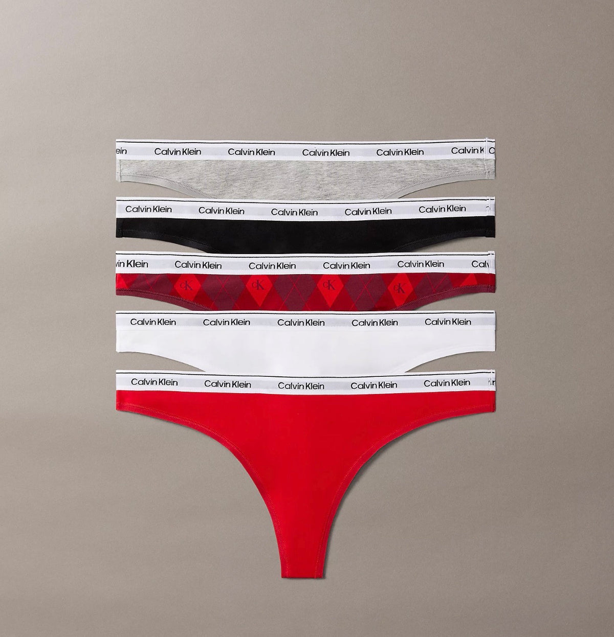 5PACK Perizoma Icon Logo, Multicolore - Calvin Klein