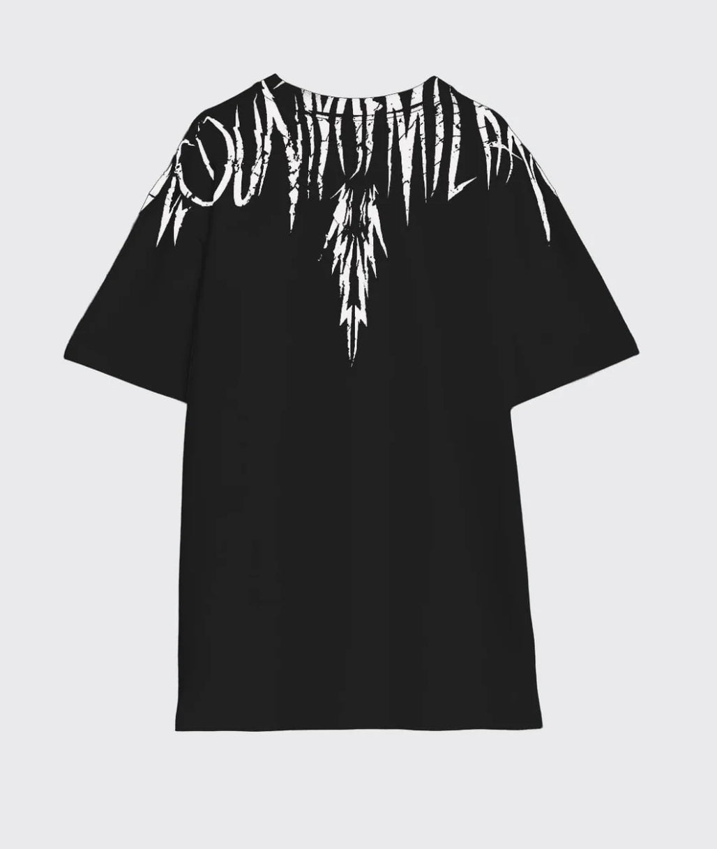 T-shirt Logo Stilizzato, Nero/Bianco - County Of Milan