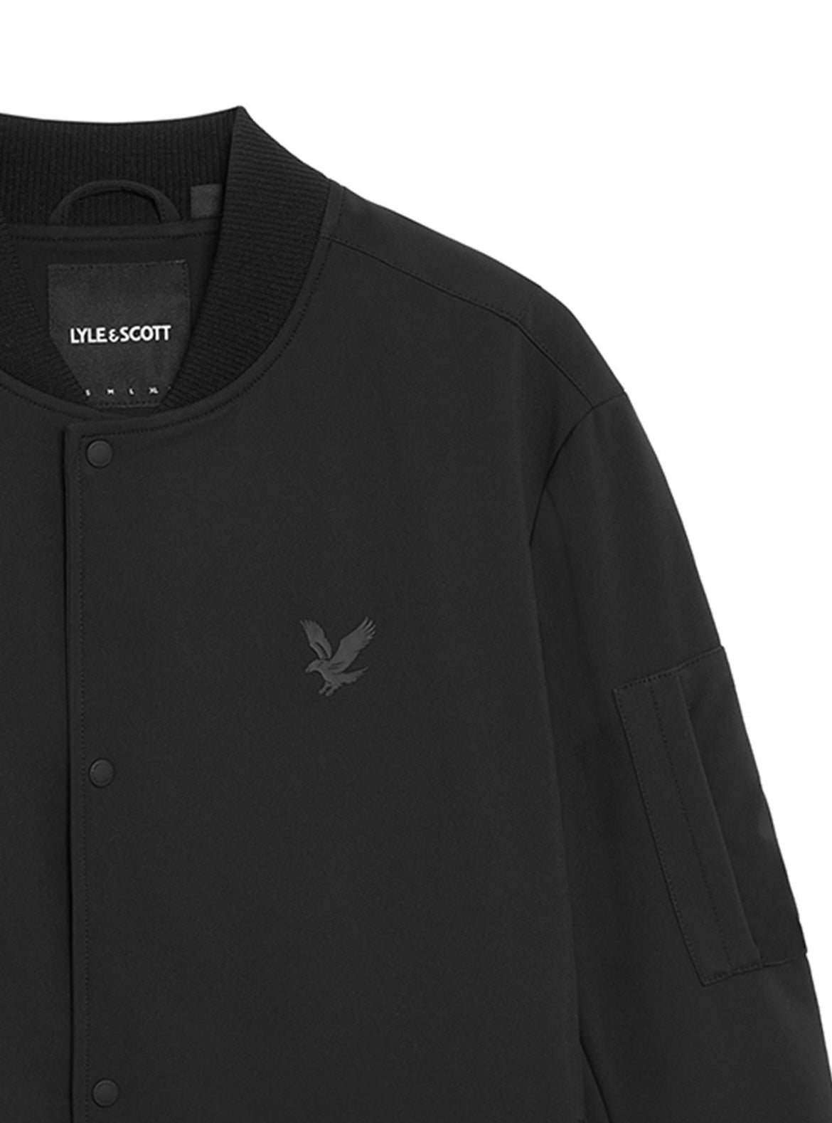 Softshell Bomber Jacket, Jet Black - Lyle&Scott