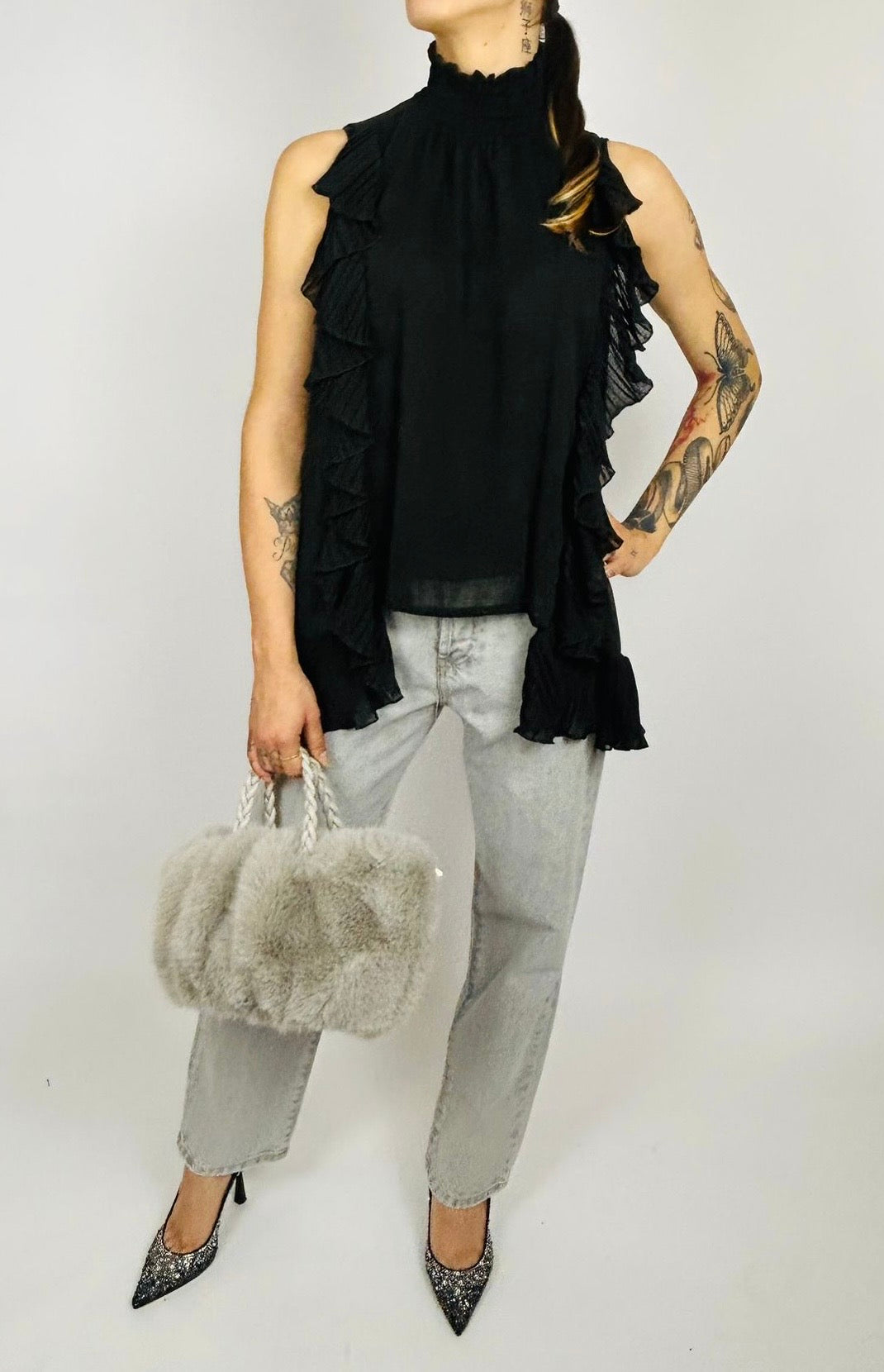 Blusa Balze, Nero - Philia Loft