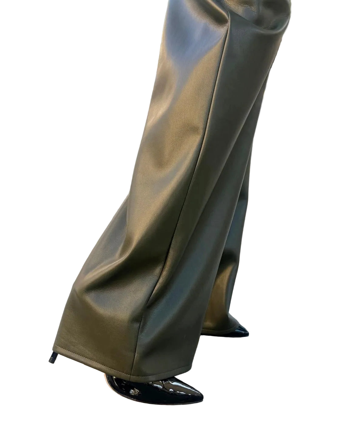Pantalone Ecopelle, Verde Oliva - Patrizia Pepe
