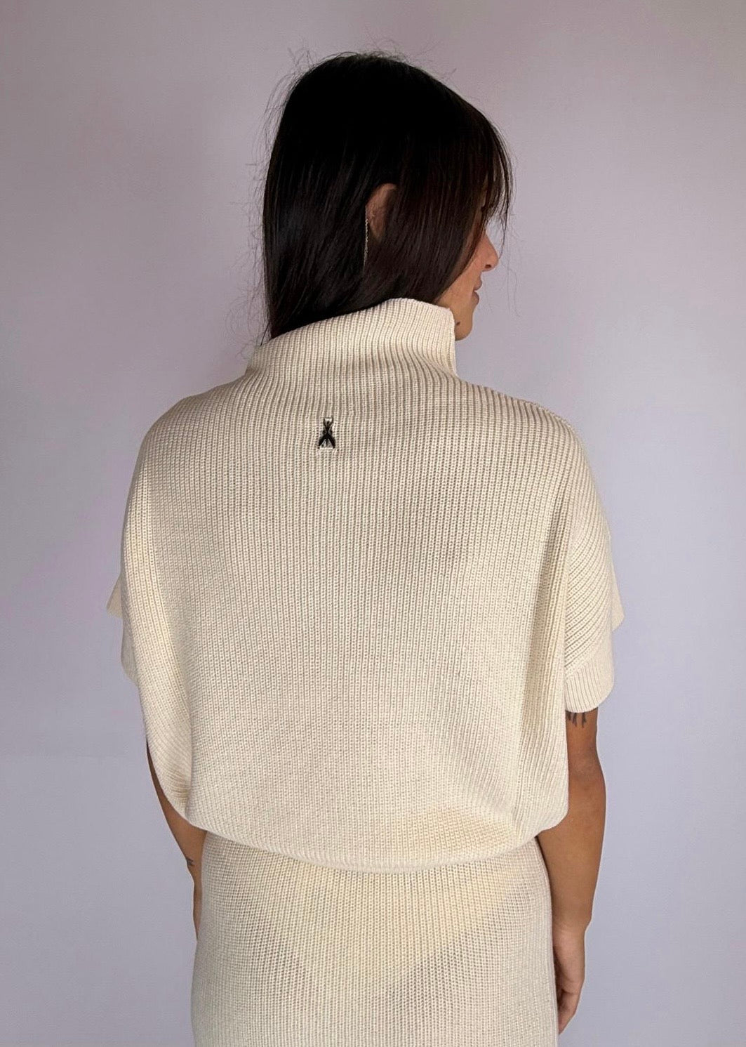 Maglione Costine Smanicato, Panna - Patrizia Pepe