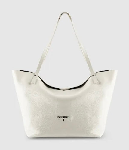 Shopping Bag Martellata, Bianco Ottico - Patrizia Pepe