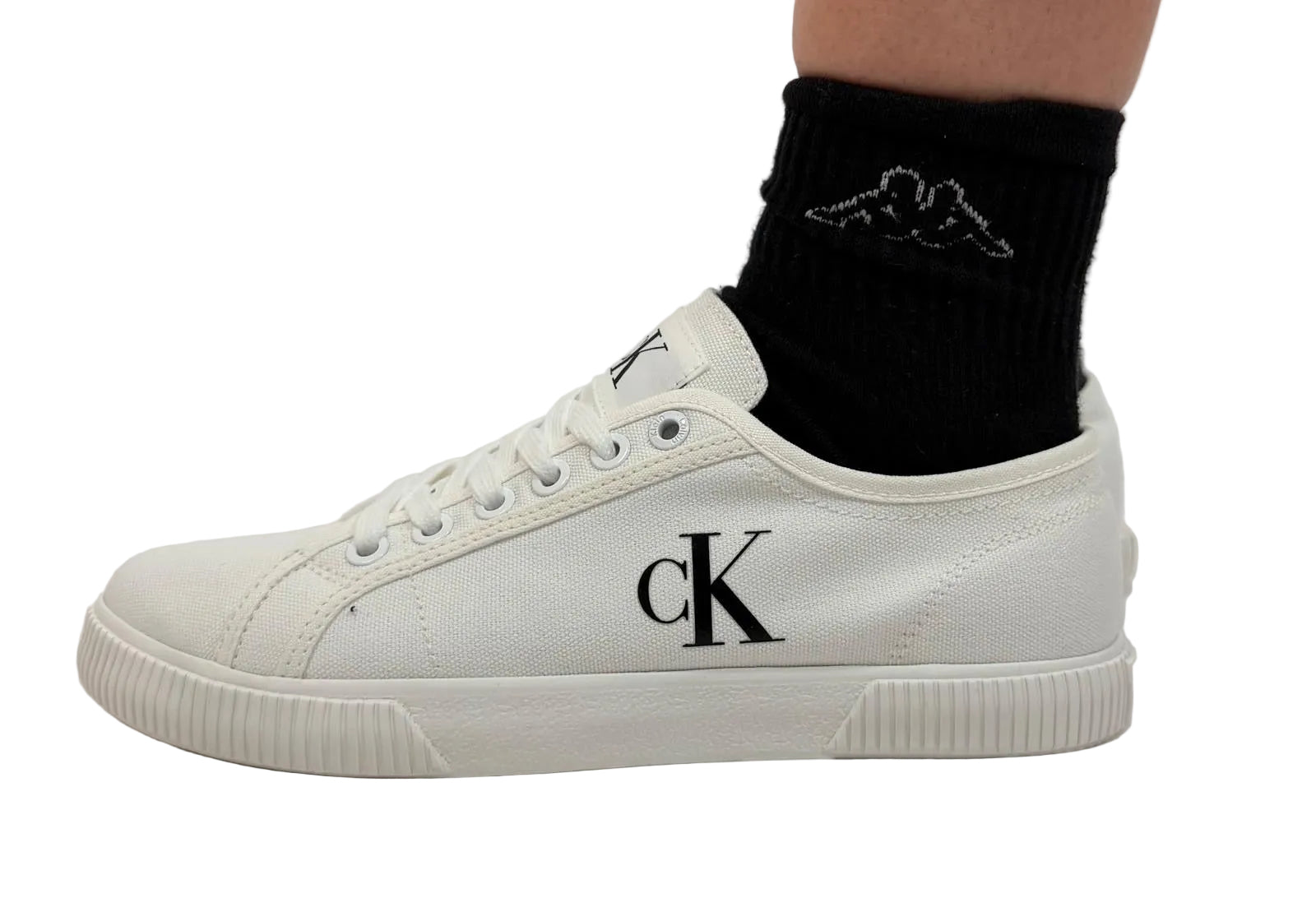 Sneakers Tela, Bianco - Calvin Klein