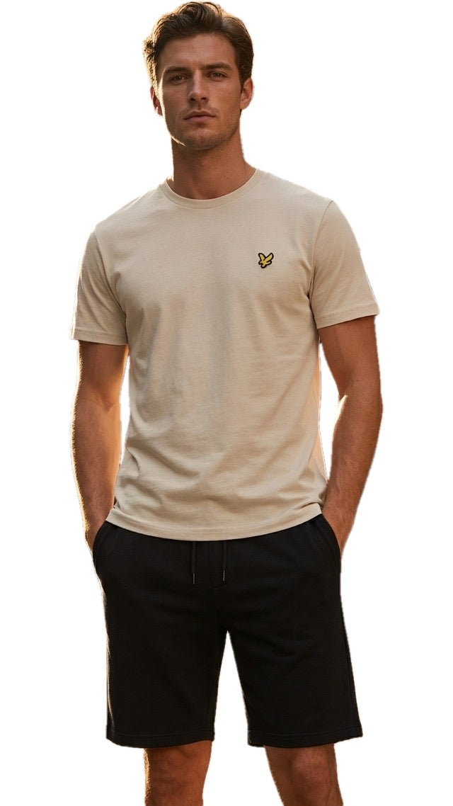 T-shirt LS, Sabbia/Blu Elettrico - Lyle&Scott