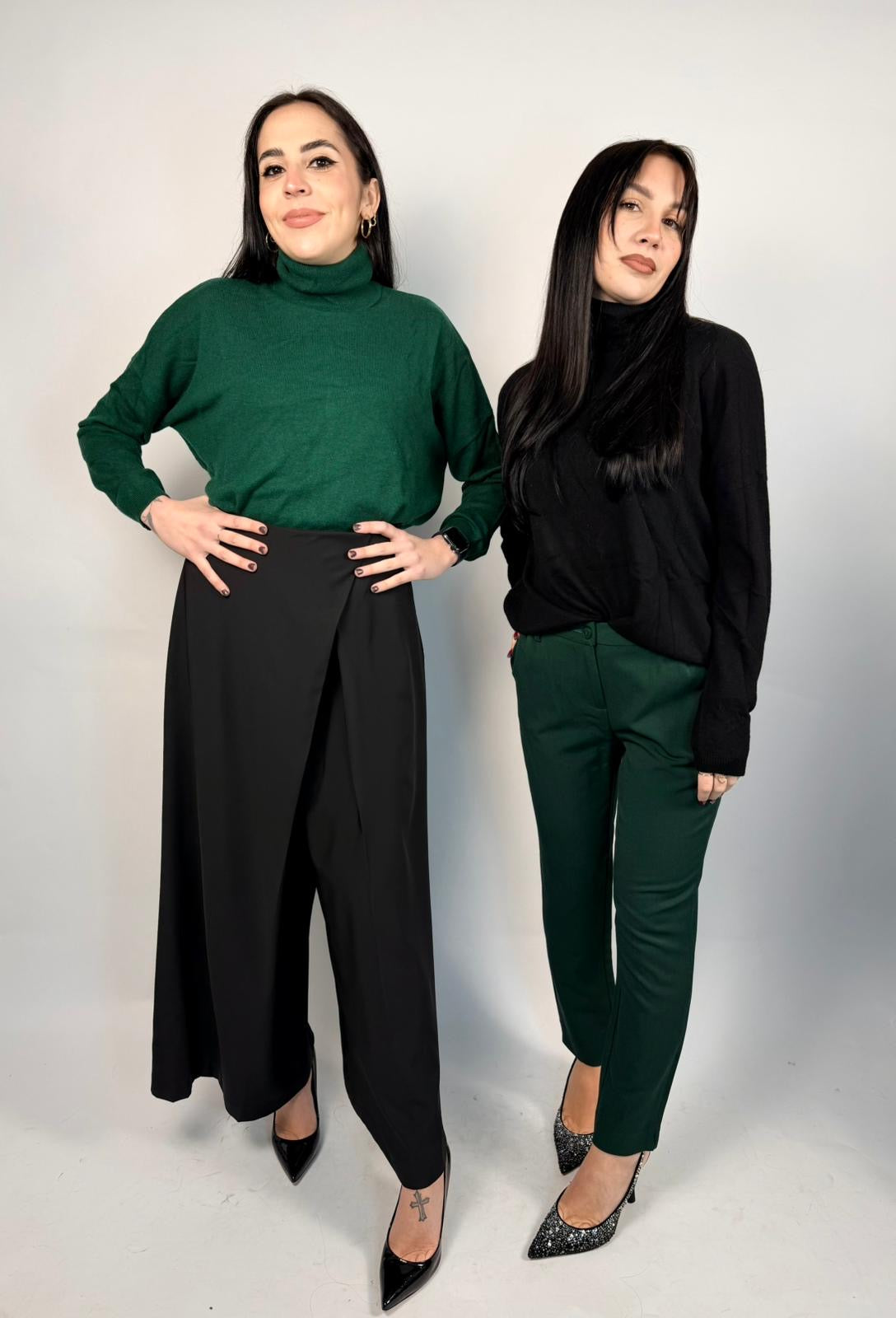 Maglioncino Dolcevita Cashmere, Nero - White Wise