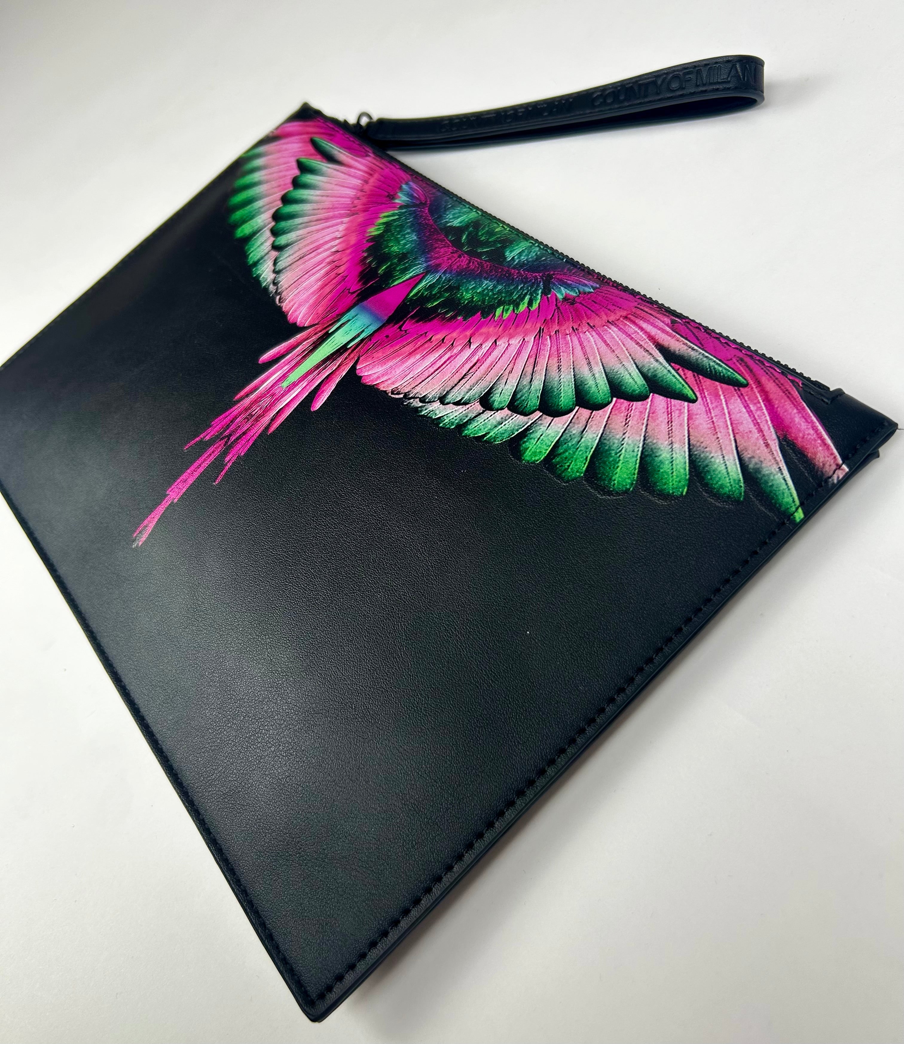 Pochette Pink&Green Wings, Jet Black - County Of Milan