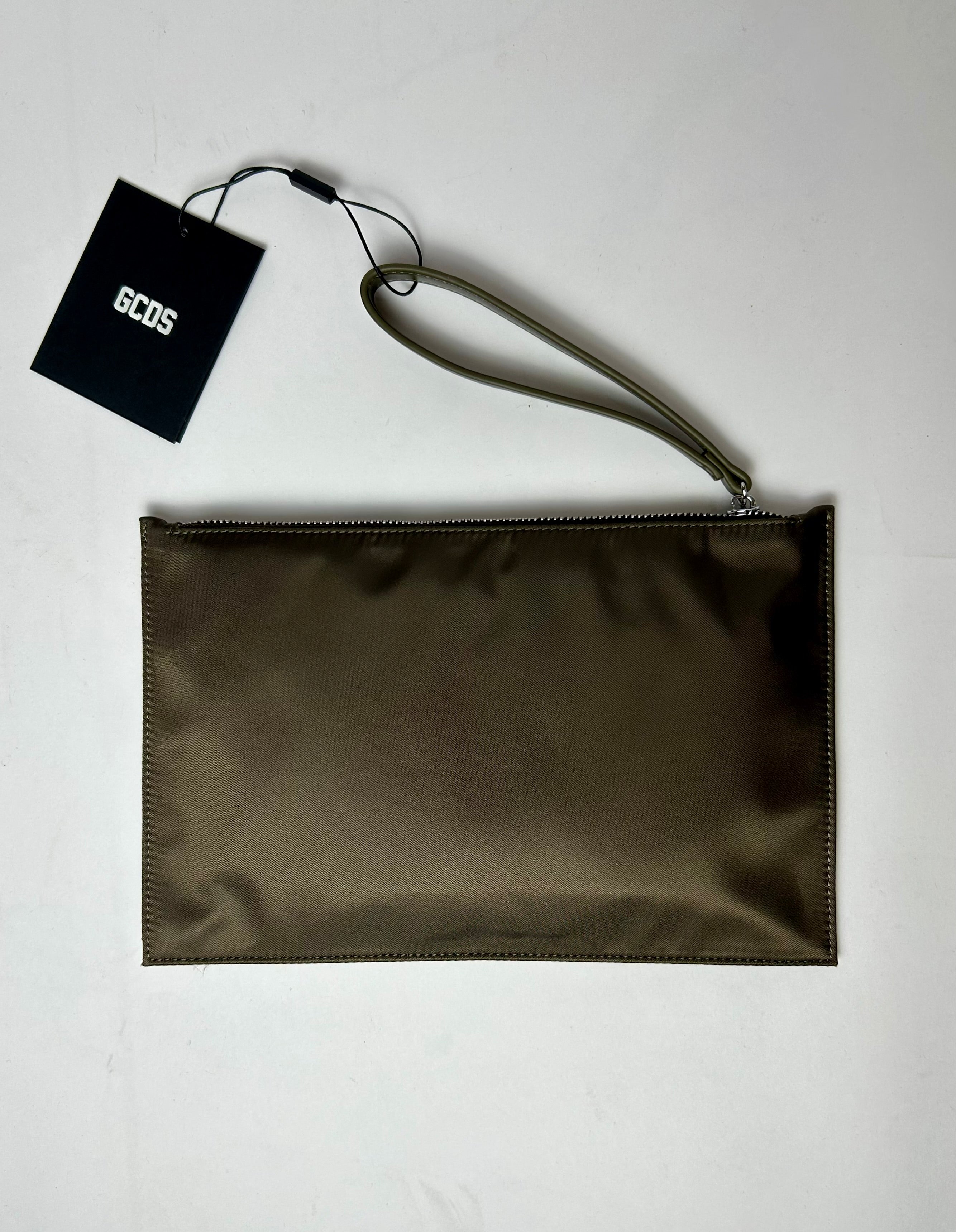 Pochette Essential Logo, Military Green - GCDS