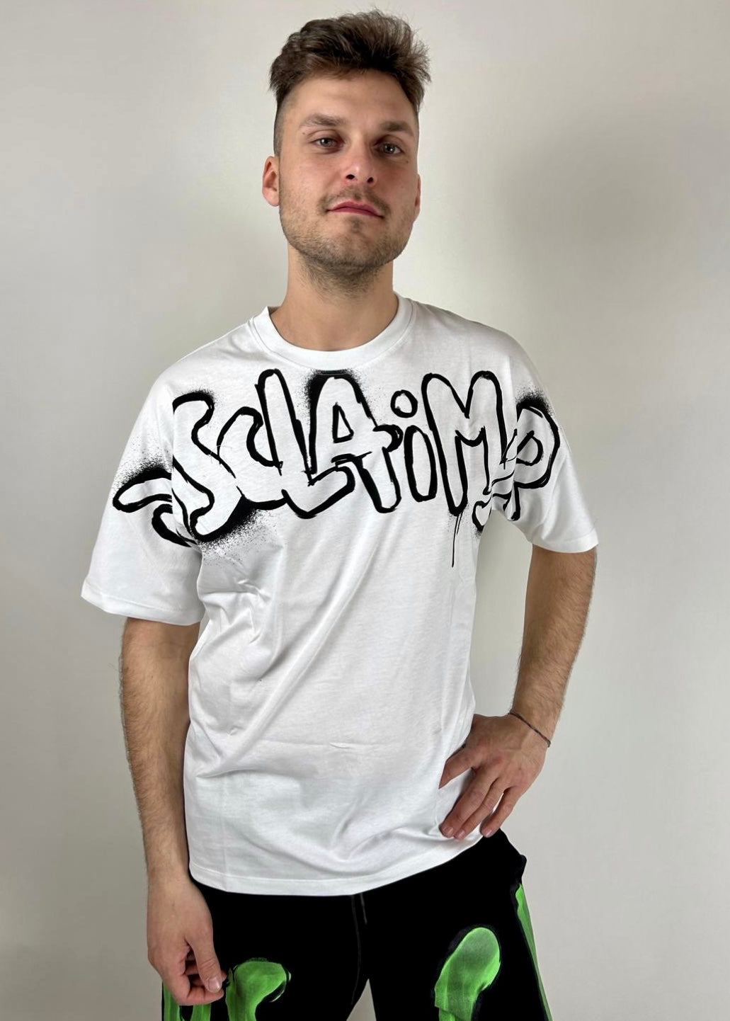 T-shirt Big Logo, Bianco - Disclaimer