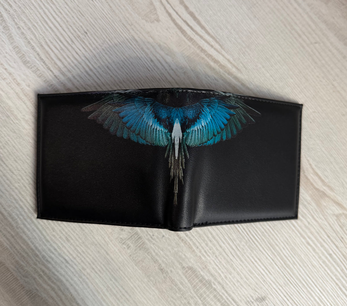 Wallet Light Blue Wings, Nero - County Of Milan