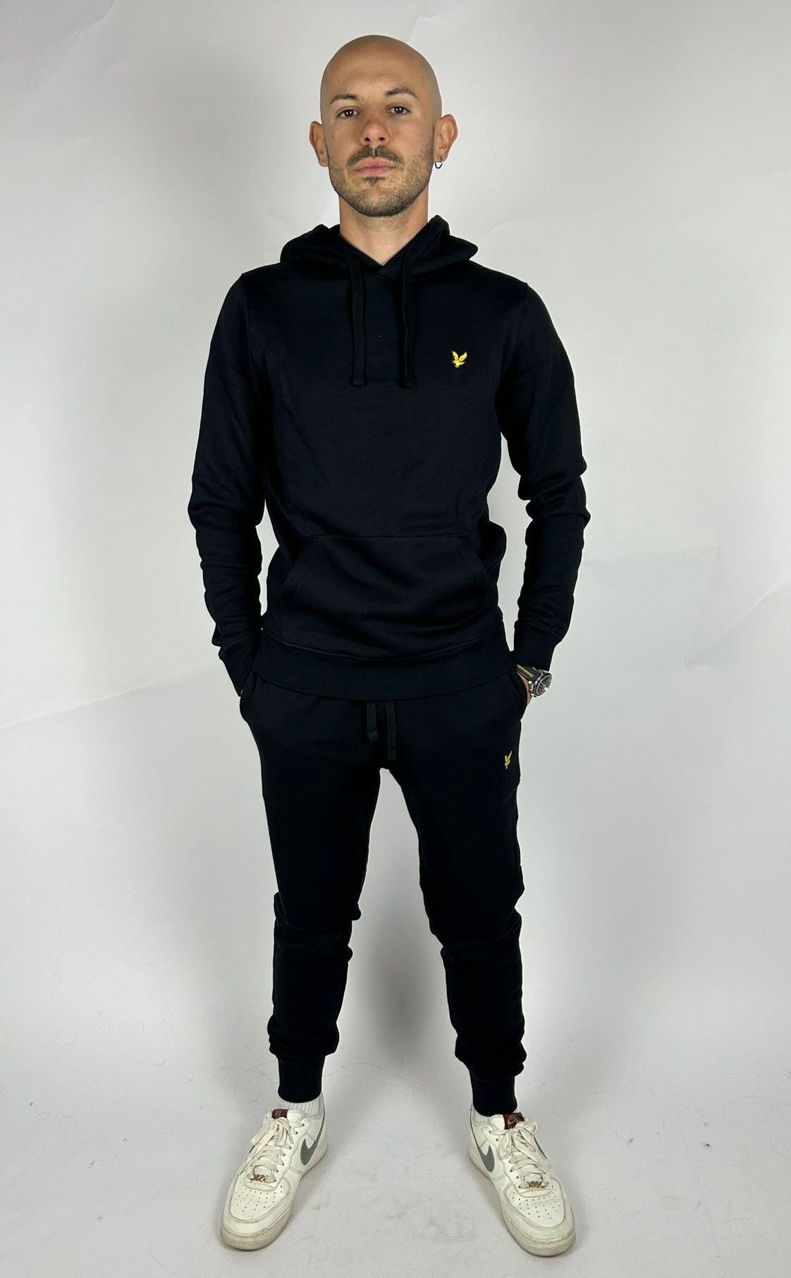 Felpa Con Cappuccio, Nero - Lyle&Scott