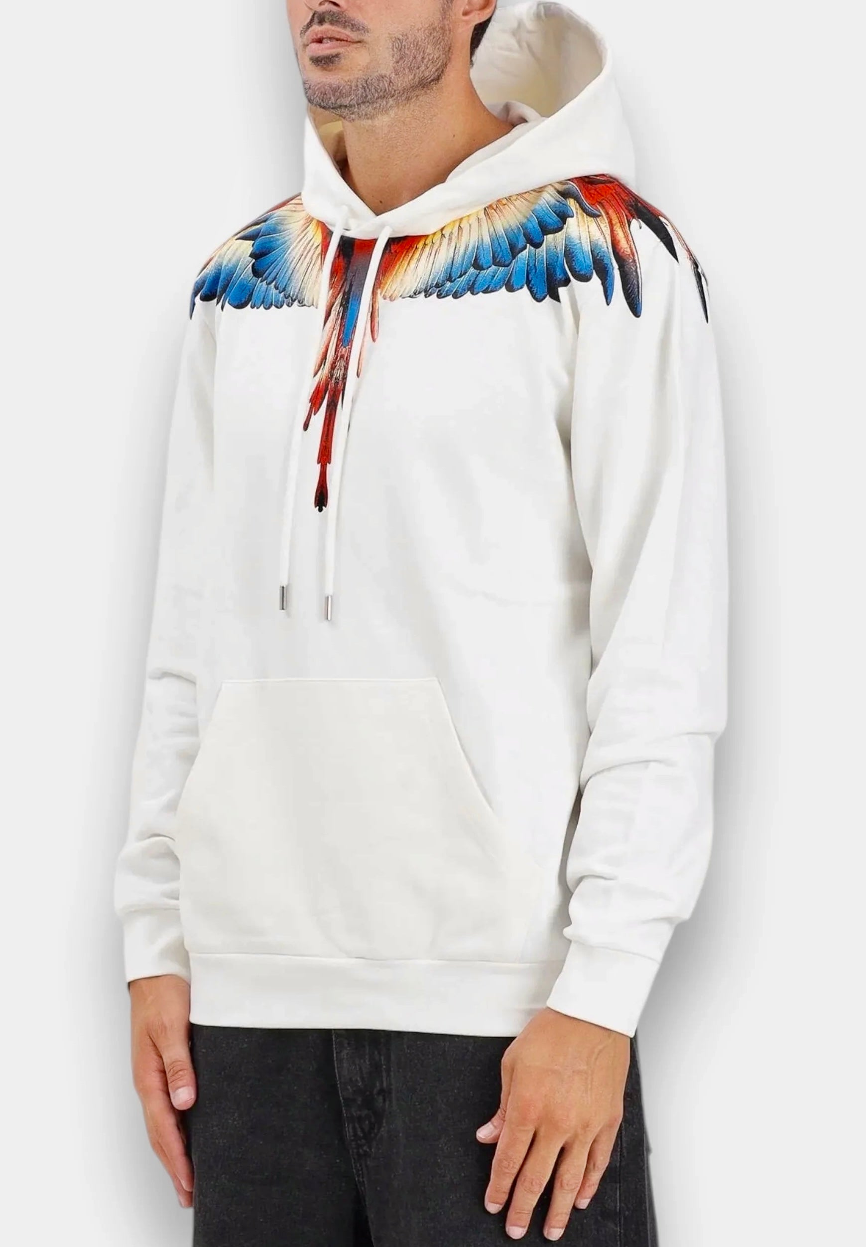 Hoodie Blu&Red Wings, Off White - County Of Milan