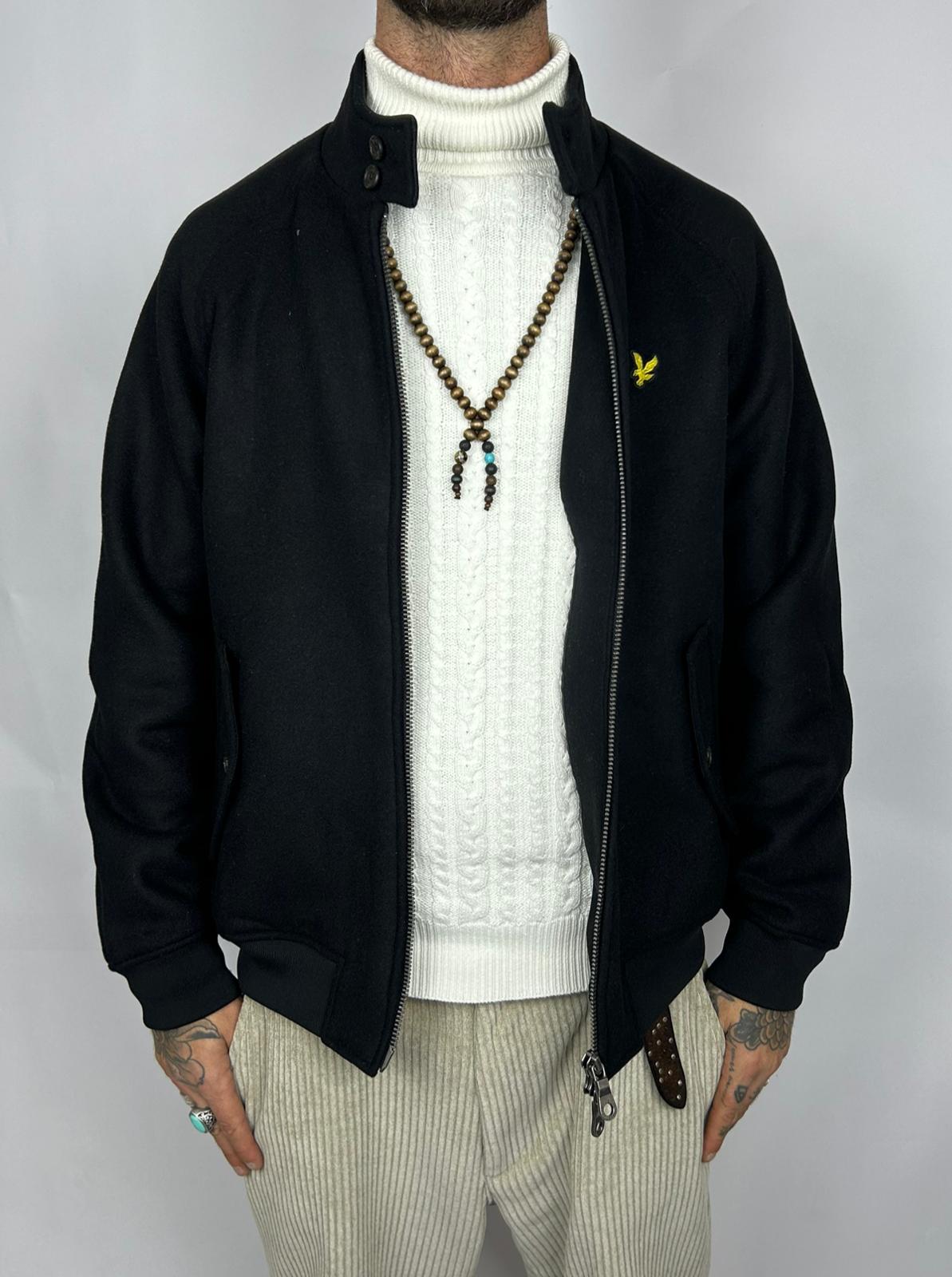 Harrington Jacket Wool, Jet Black - Lyle&Scott