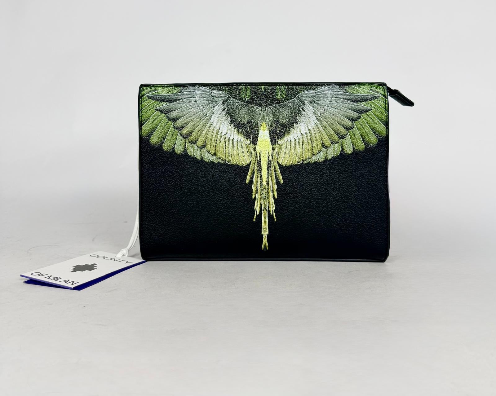 Pochette A Mano Green&Yellow Wings - County Of Milan