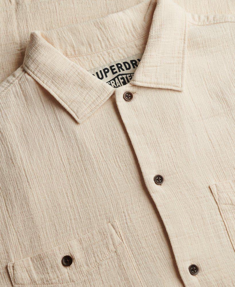 Camicia Cotone Texturizzata Manica Corta, Sabbia - Superdry