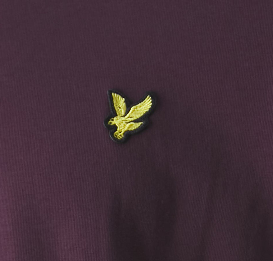 T-shirt Cotton Crew Neck, Bordeaux - Lyle&Scott