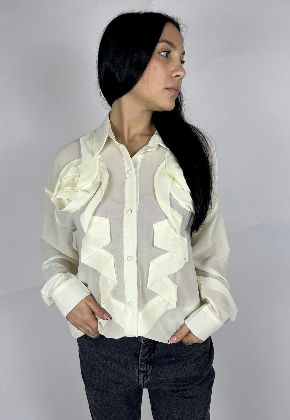 Camicia Rose, Panna - Take Two