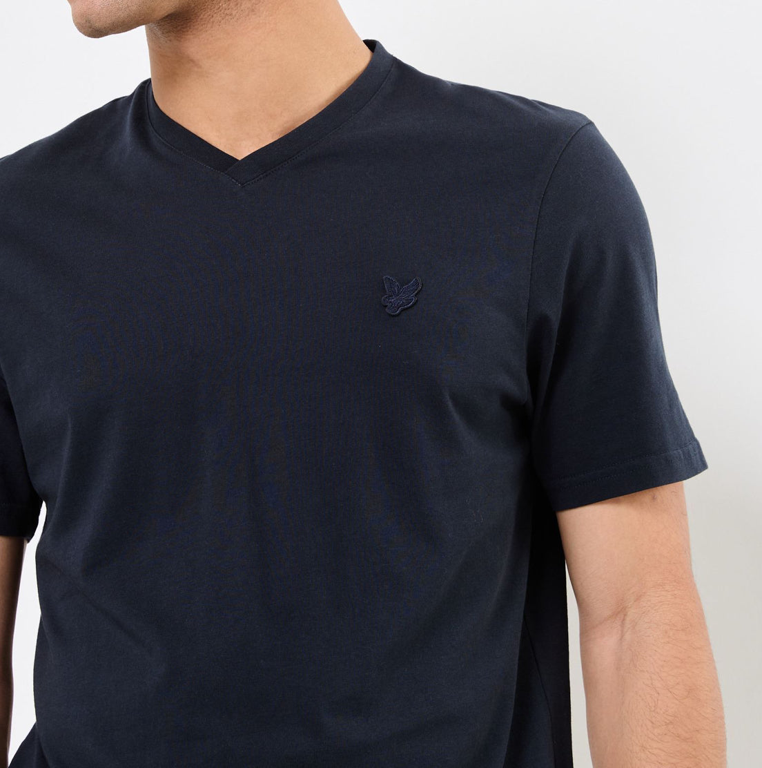 T-shirt Superfine V Neck, Dark Navy - Lyle&Scott