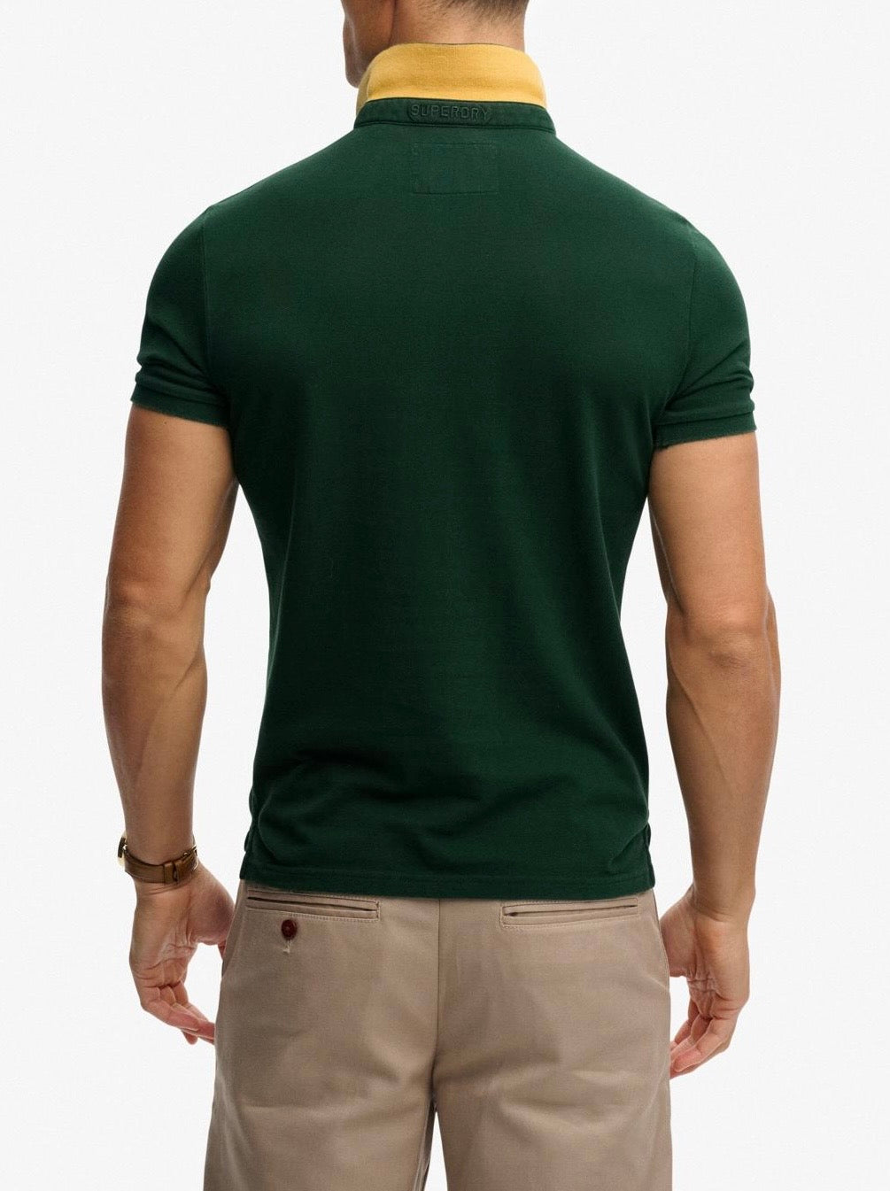 Polo Mini Logo, Verde/Giallo - Superdry