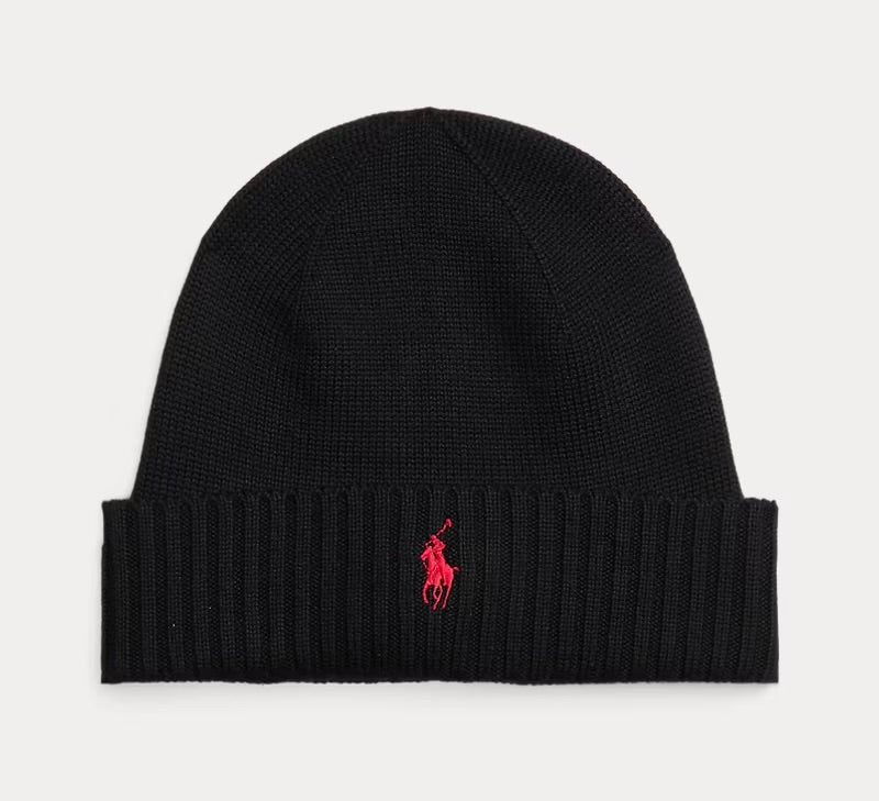 Berretto In Lana Con Pony, Nero - Polo Ralph Lauren