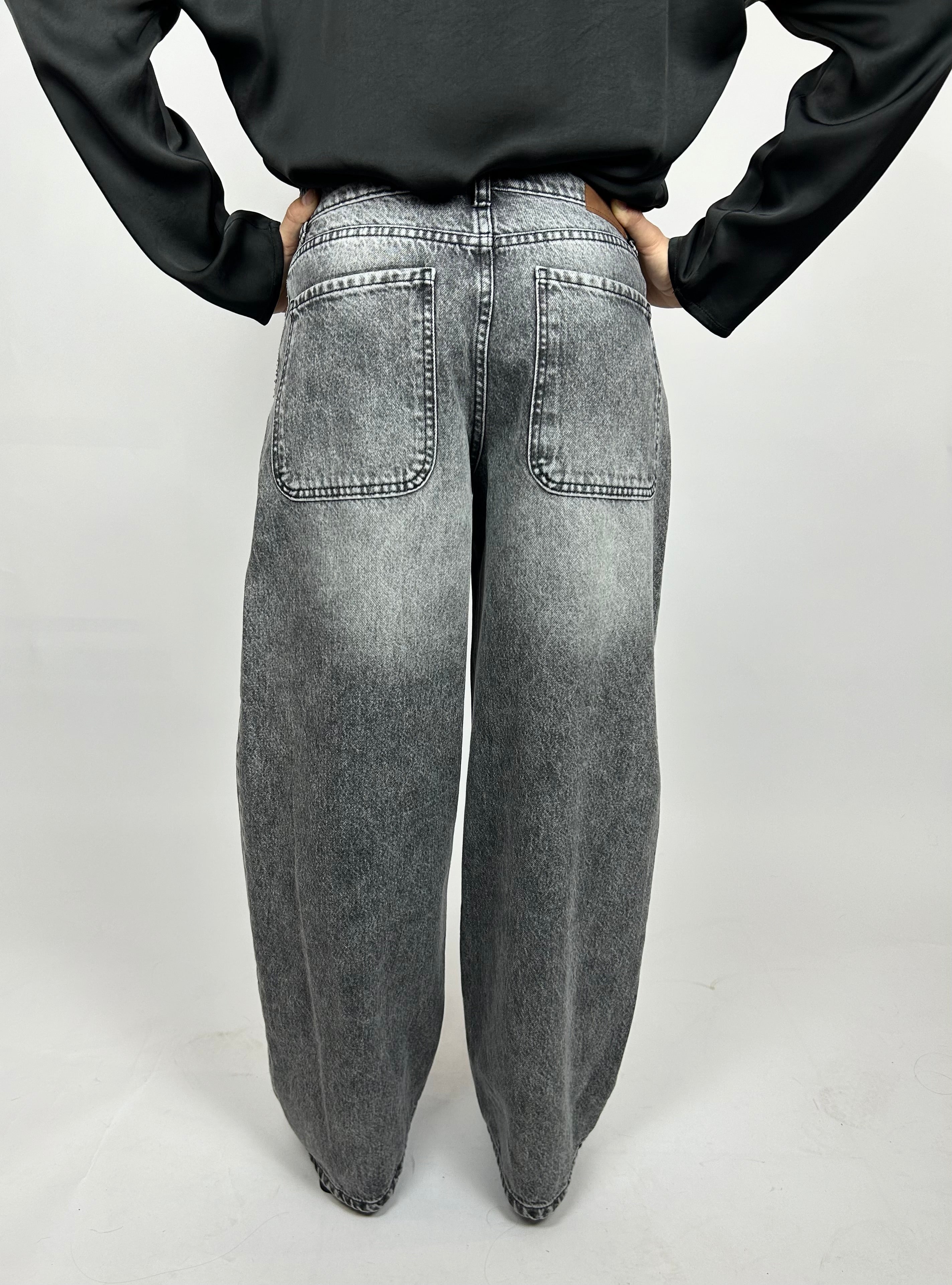 Jeans Strass, Dark Grey - Philia Loft