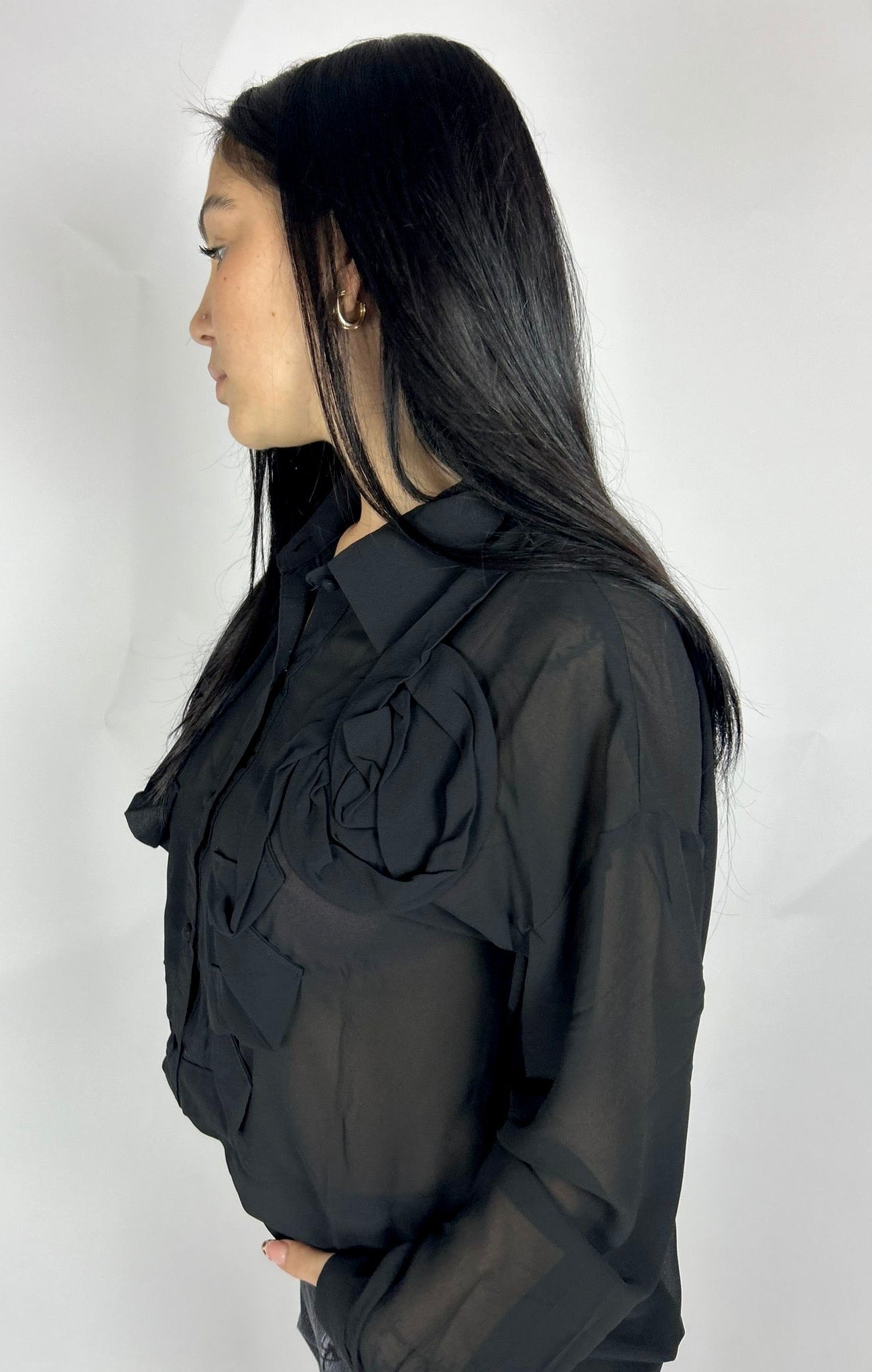 Camicia Rose, Nero - Take Two