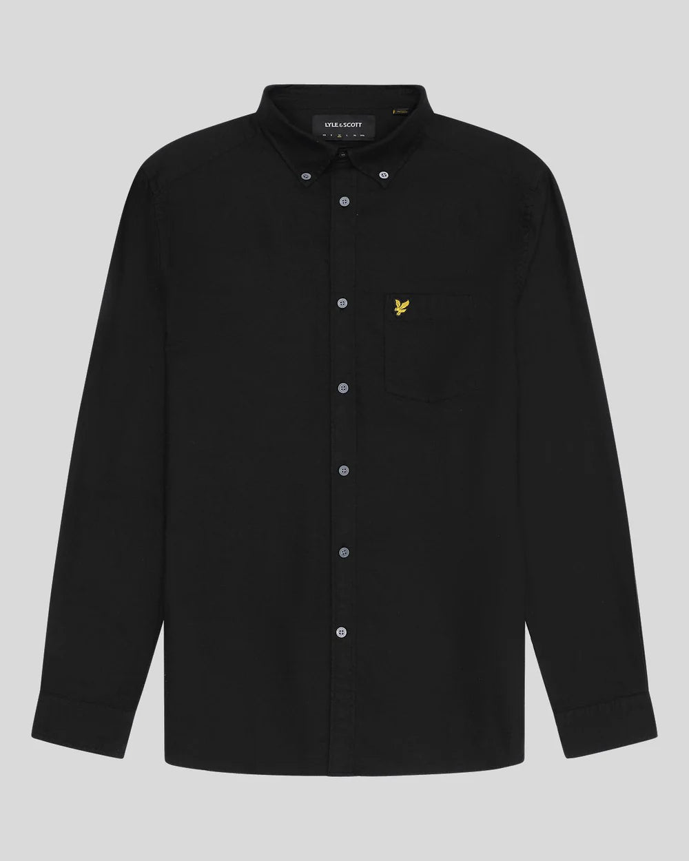 Plain Oxford Shirt, Black - Lyle&Scott