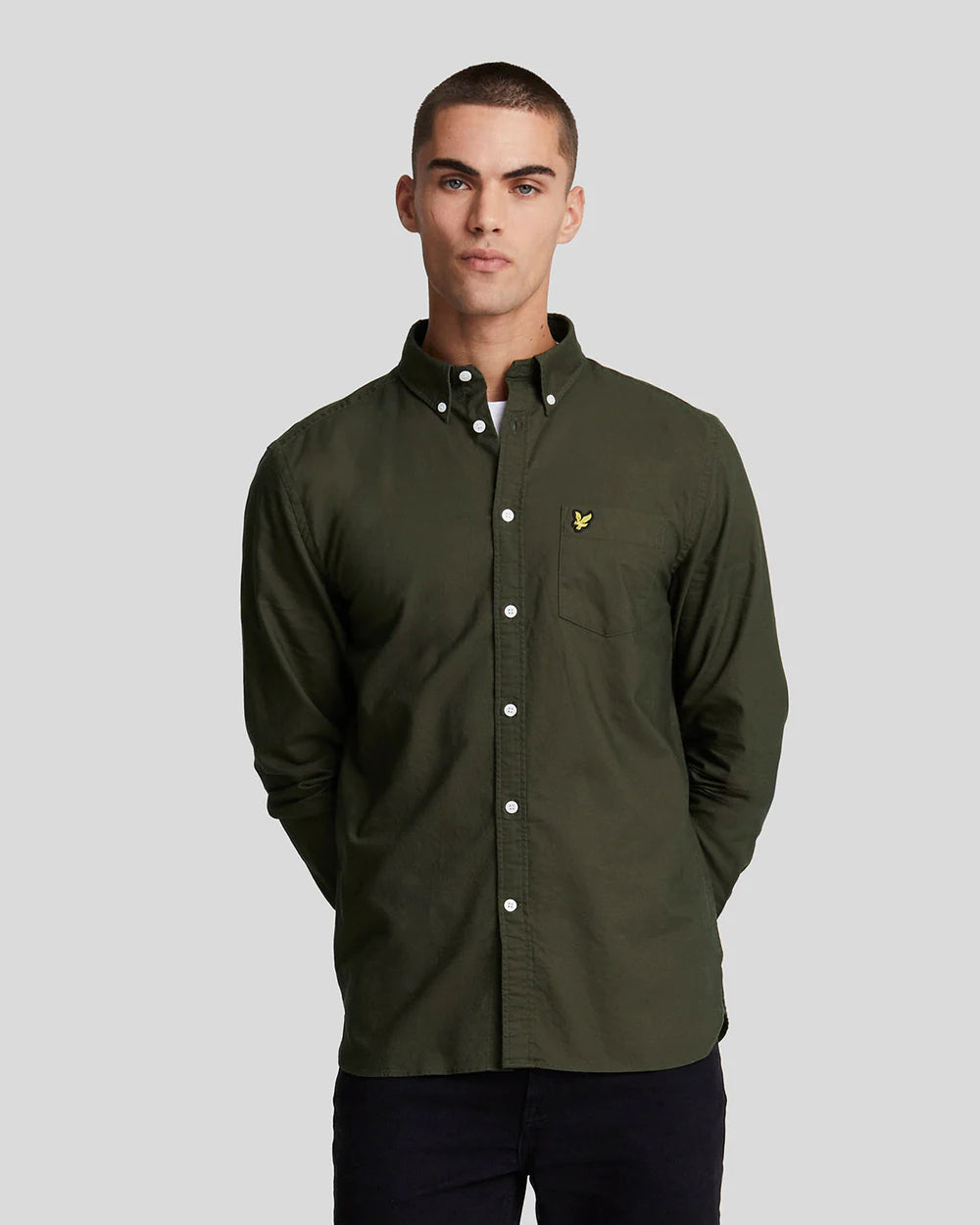 Camicia Plain Oxford, Oliva - Lyle&Scott