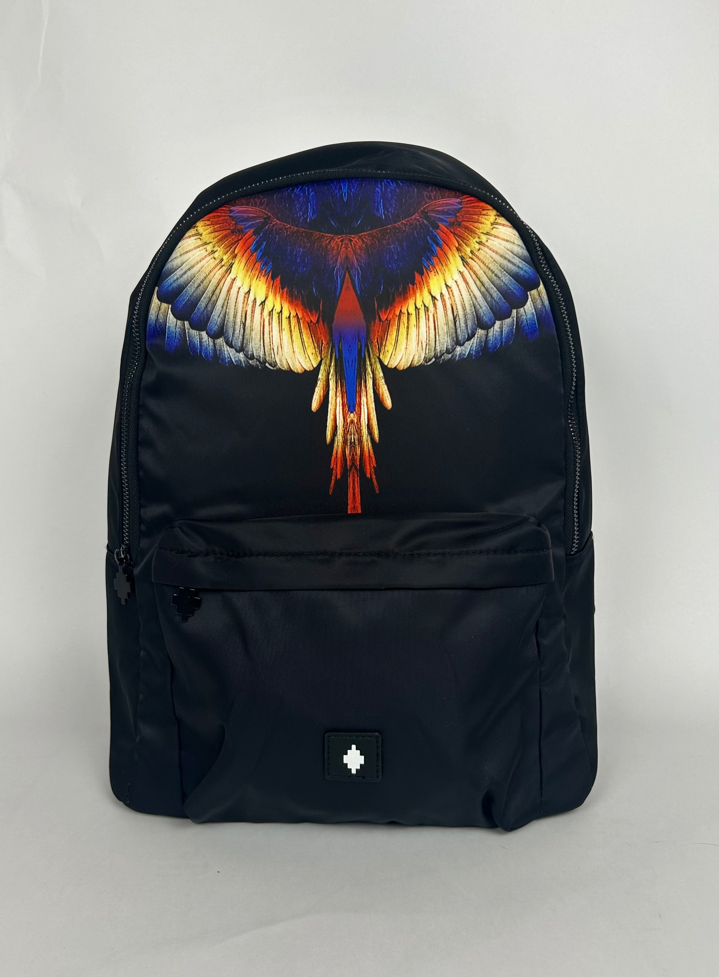 Backpack Naylon Red&Blue Wings, Jet Black - County Of Milan