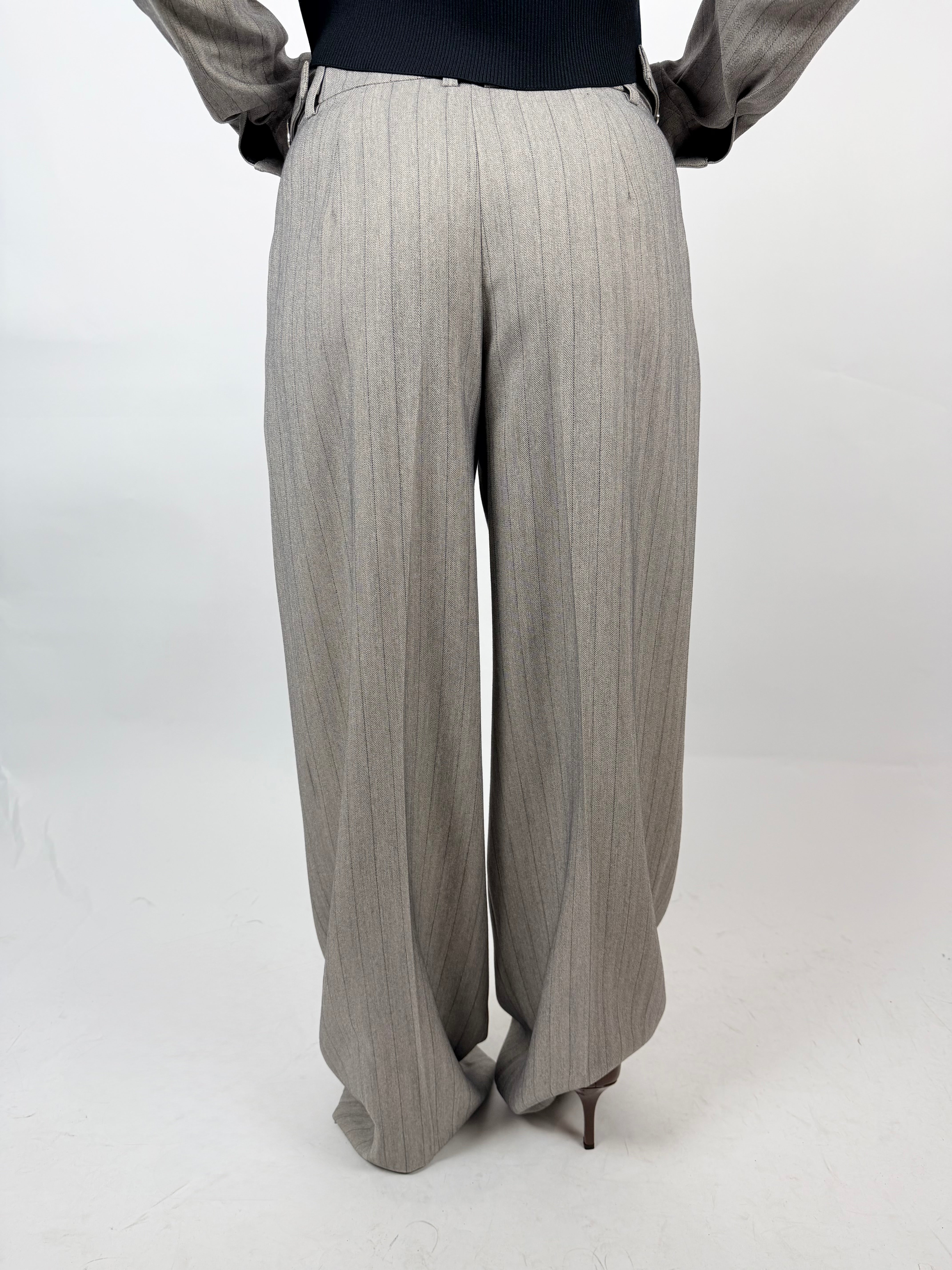 Pantalone Gessato, Grigio - Patrizia Pepe