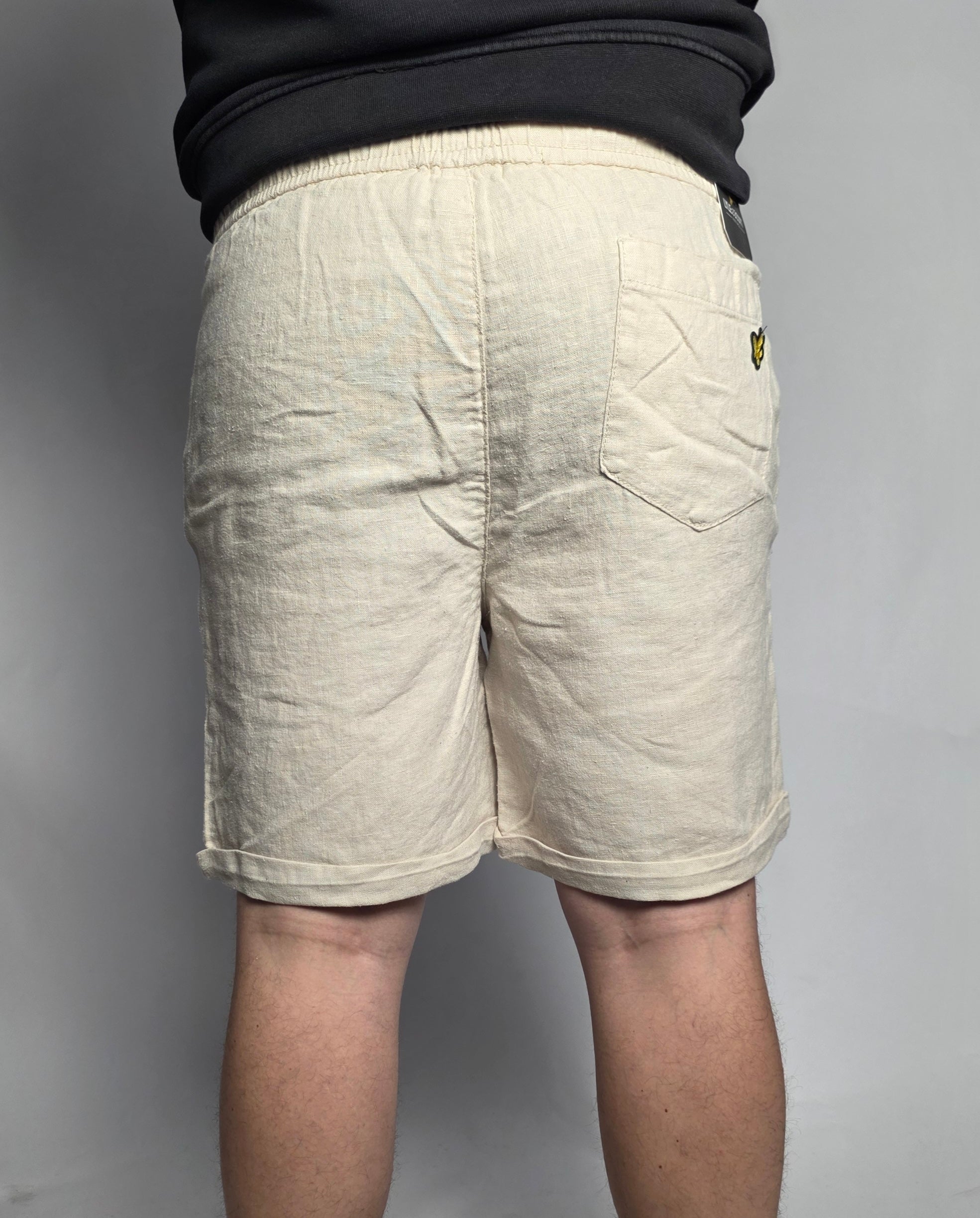 Pantaloncino Chino Lino, Écru- Lyle&Scott