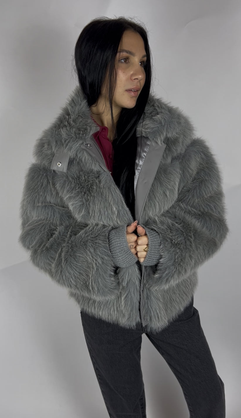 Eco-pelliccia Fluffy, Grigio Chiaro - Patrizia Pepe