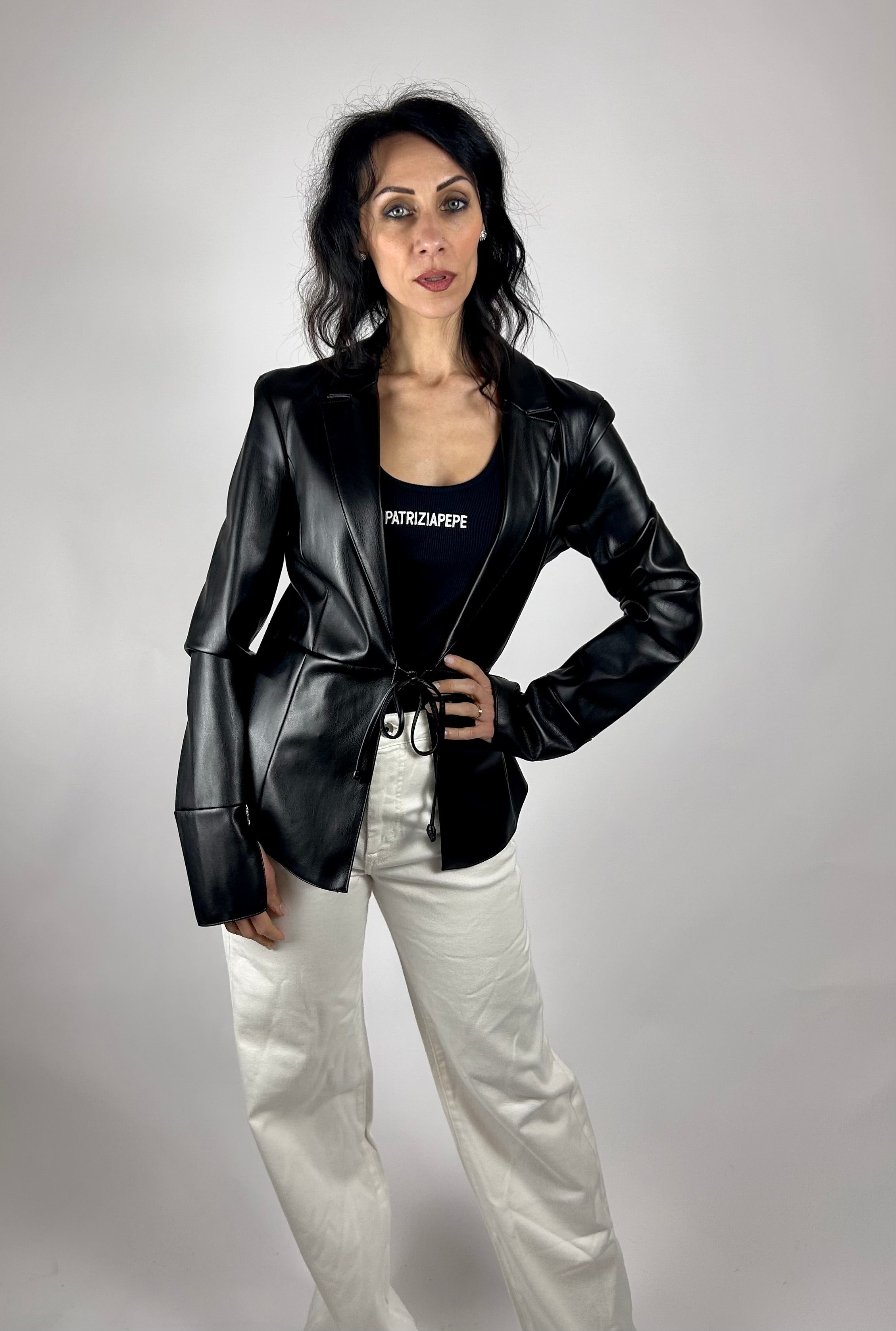 Eco-Leather Shirt Jacket - Patrizia Pepe