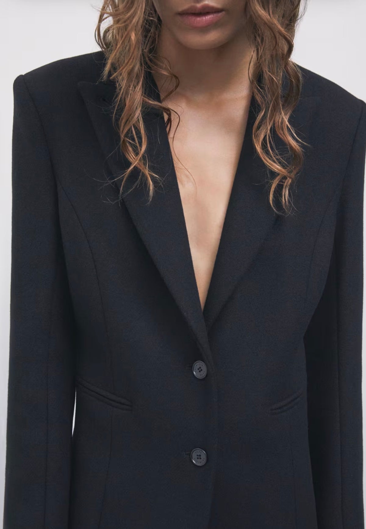 Cappotto Lungo Misto Lana, Nero - Patrizia Pepe