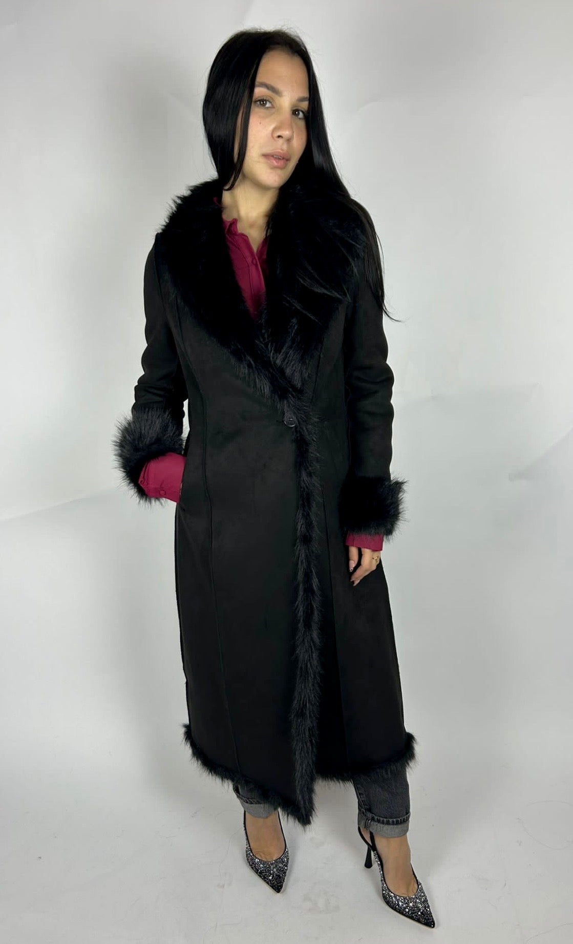 Eco-montone Lungo, Nero - White Wise