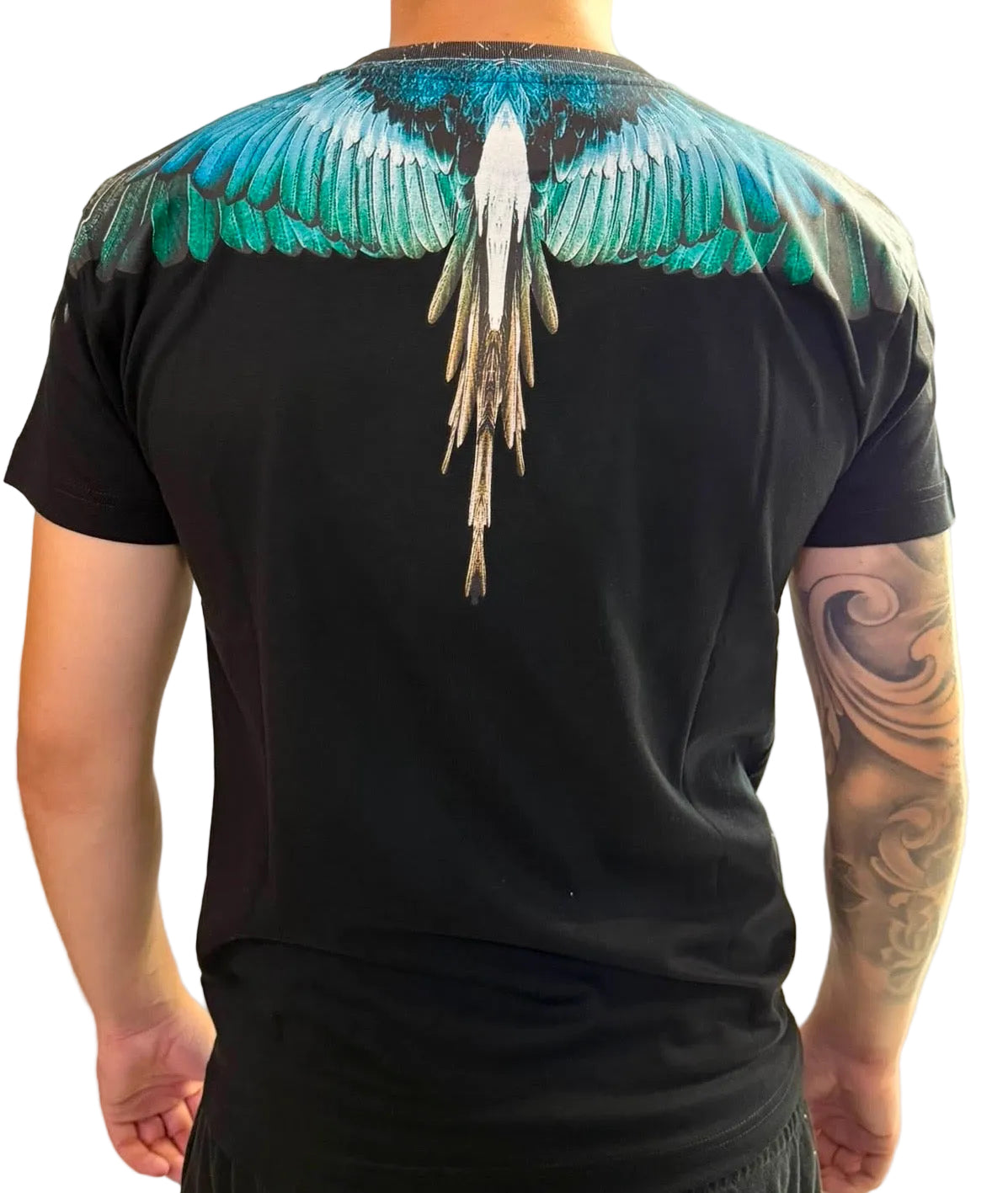 T-shirt Light Blue Wings, Nero - County of Milan