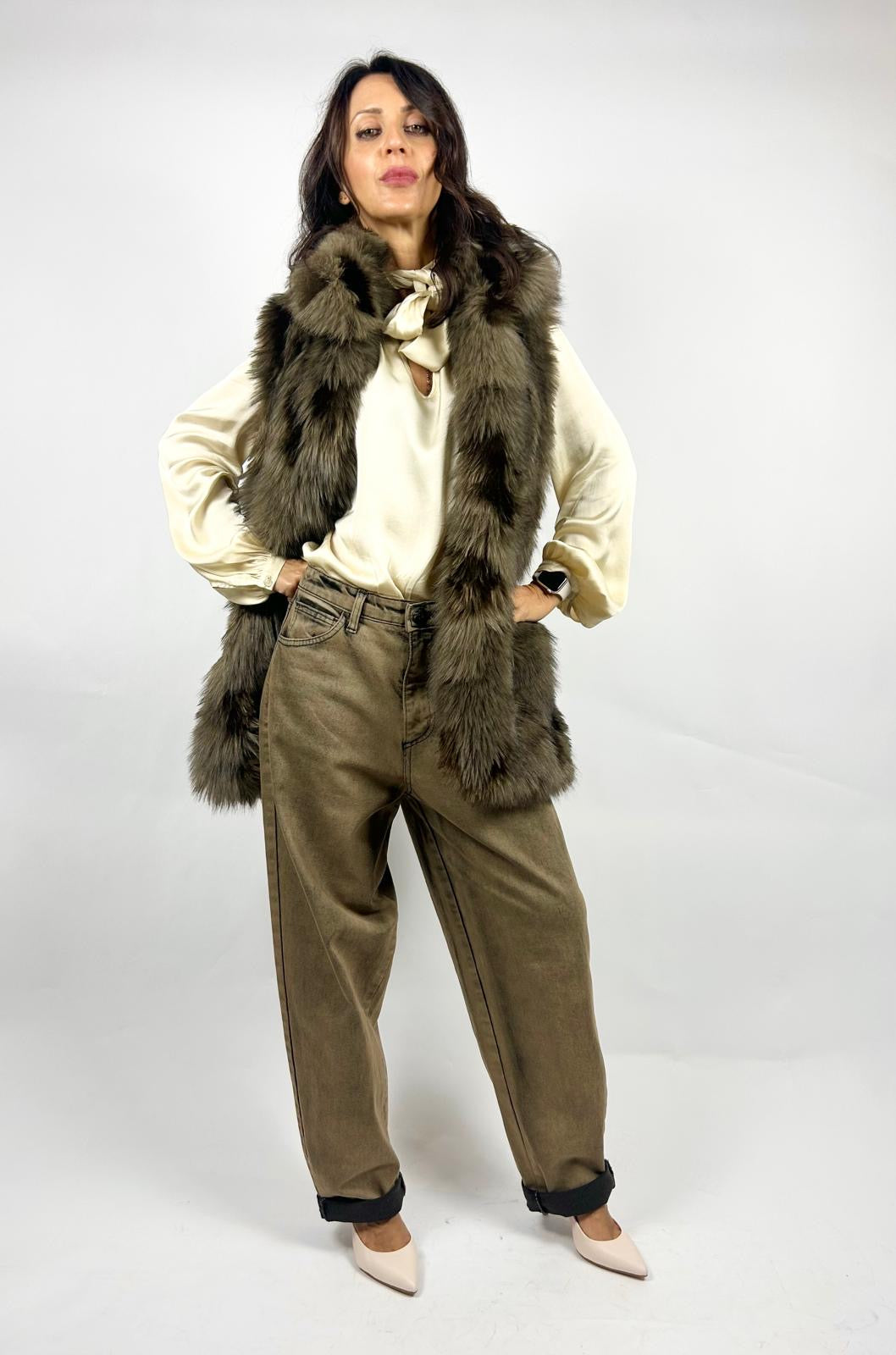 Eco Pelliccia Smanicato, Light Brown - Philia Loft