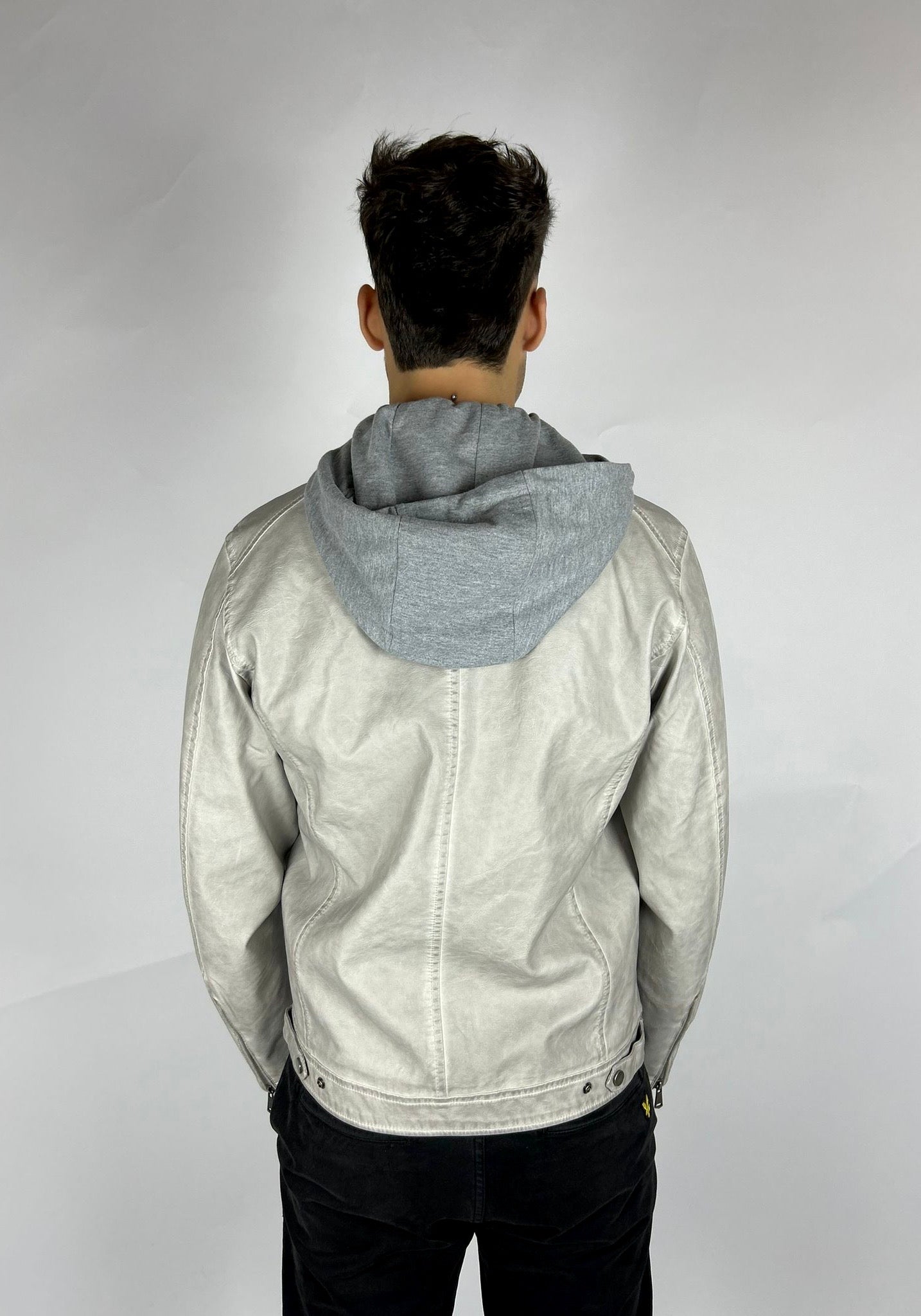 Giacca Eco-pelle, Grigio - Landek