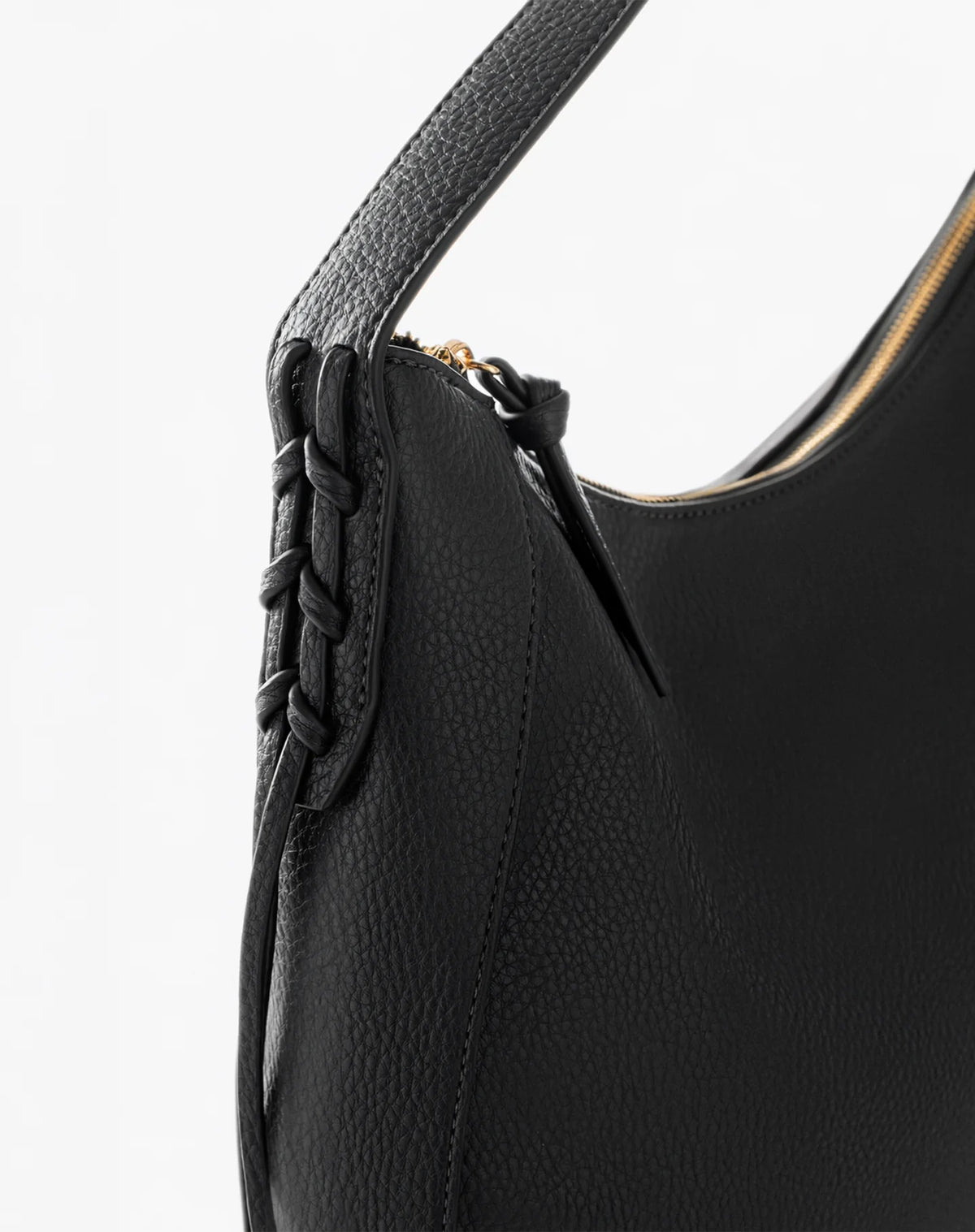 Borsa Hobo Morbida, Nero - Manila Grace