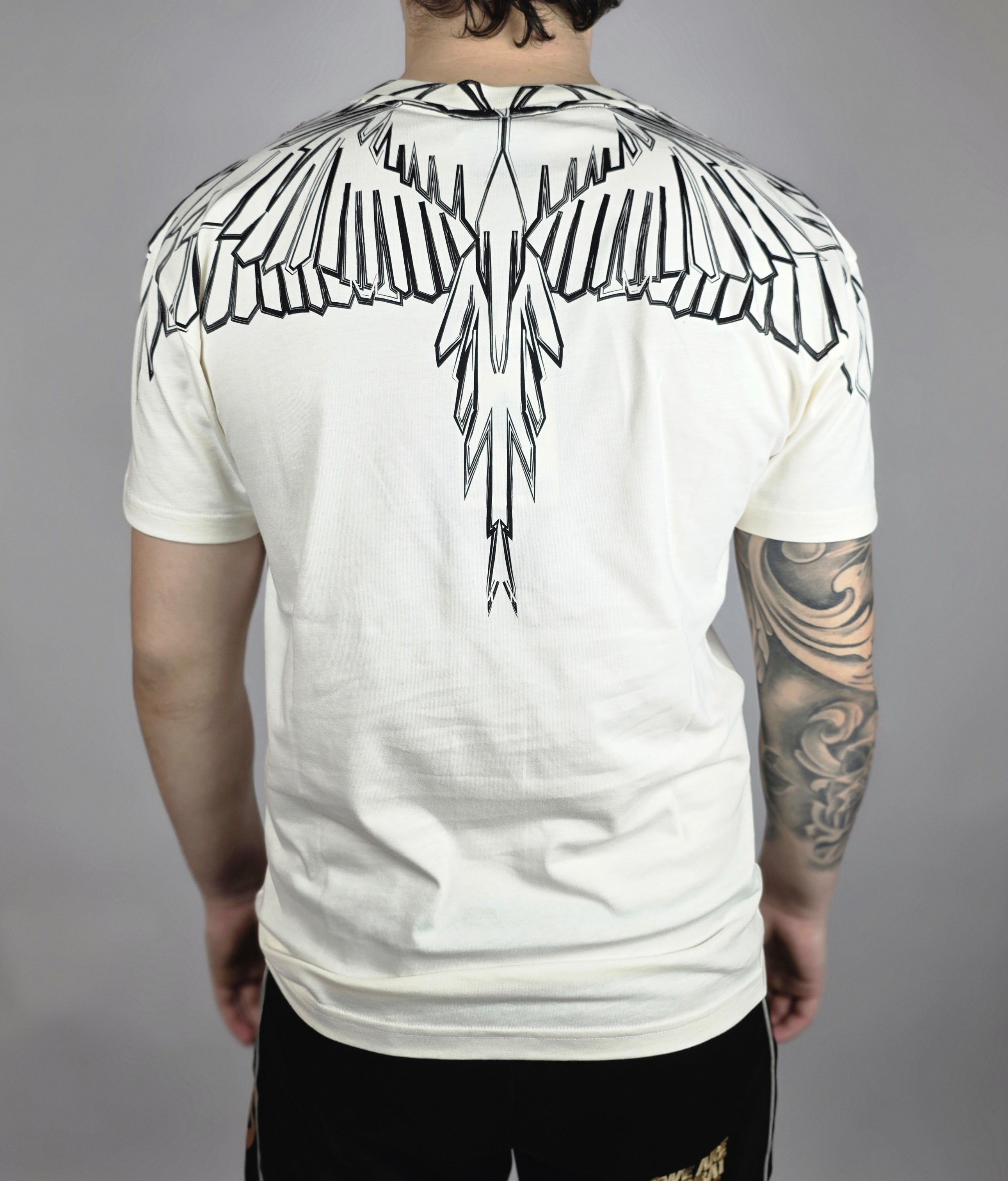 T-shirt Stylized Wings, Panna/Nero - County Of Milan