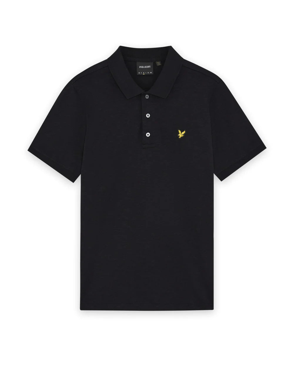 Fine Cotton Slub Polo Shirt, Jet Black - Lyle&Scott