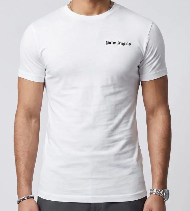 T-shirt bianca scritta basica - Palm Angels