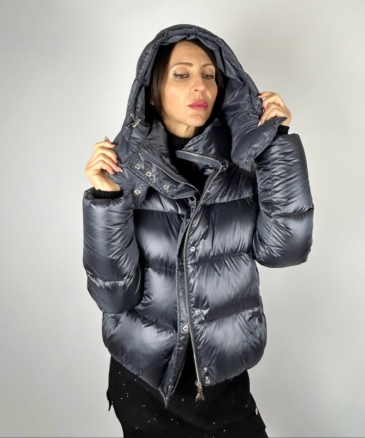 Anthracite Down Jacket - Patrizia Pepe