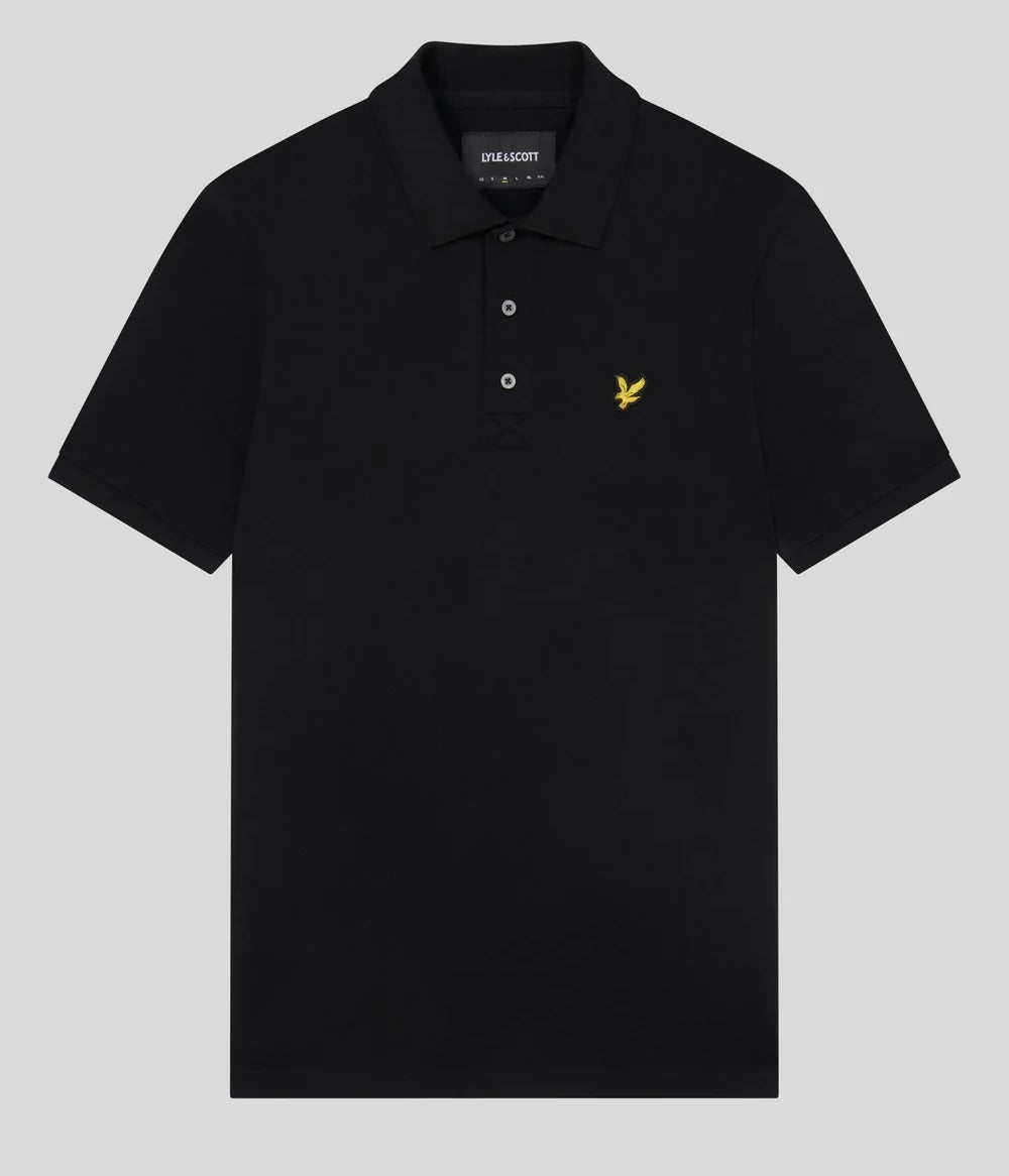 Plain Polo Shirt, Black - Lyle&Scott